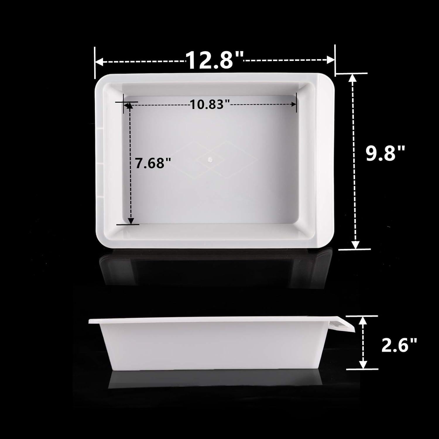 Bandejas de Plástico para Arte Yopay - Paquete de 9 Blancas