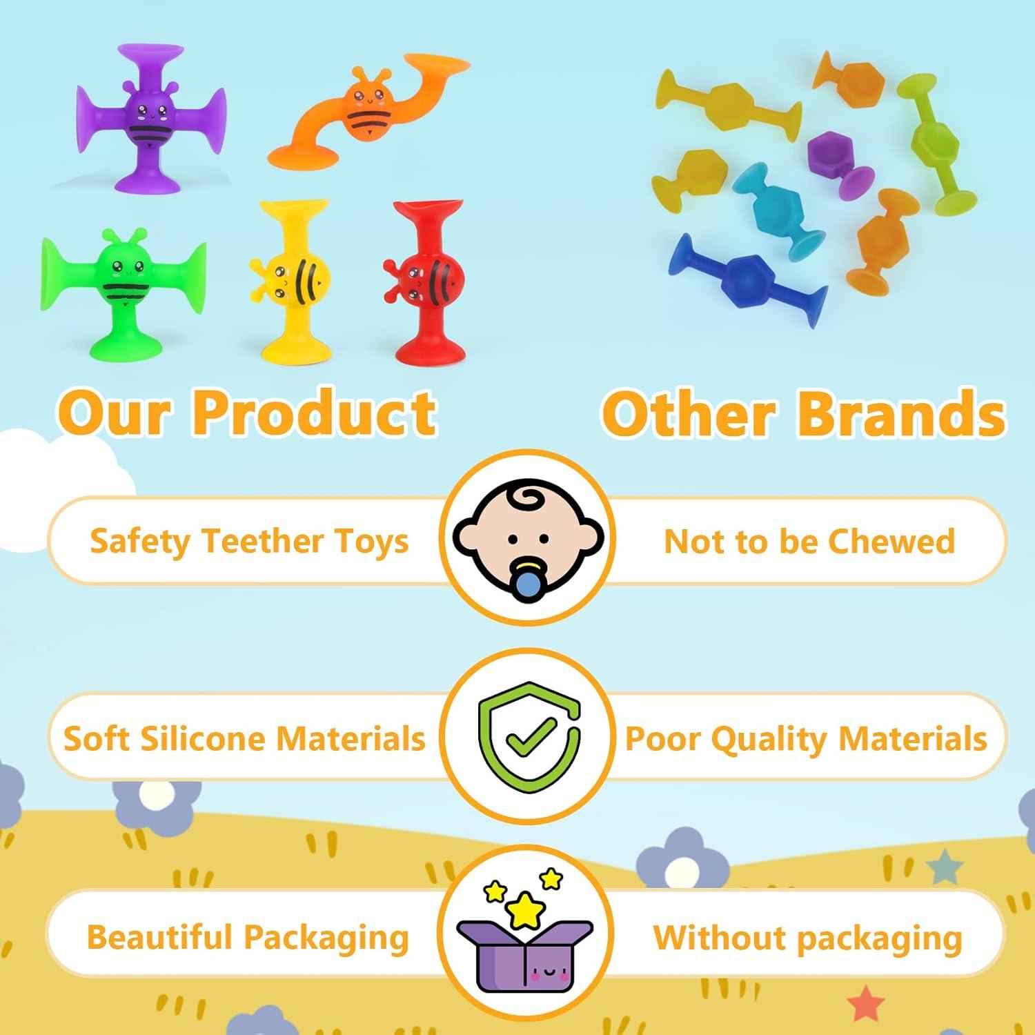 Juguete de Ventosa Montessori ZMZS 40 Piezas para Bebés 3+ Años