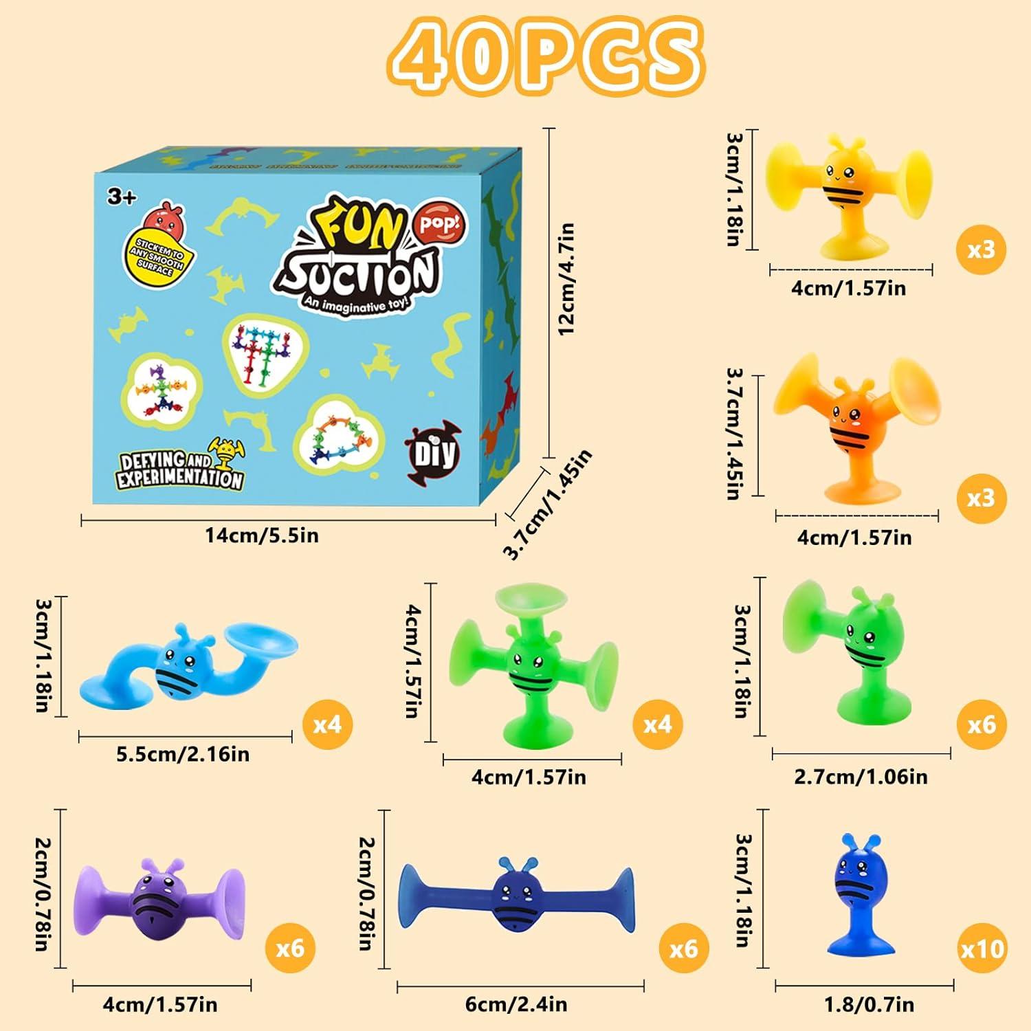 Juguete de Ventosa Montessori ZMZS 40 Piezas para Bebés 3+ Años