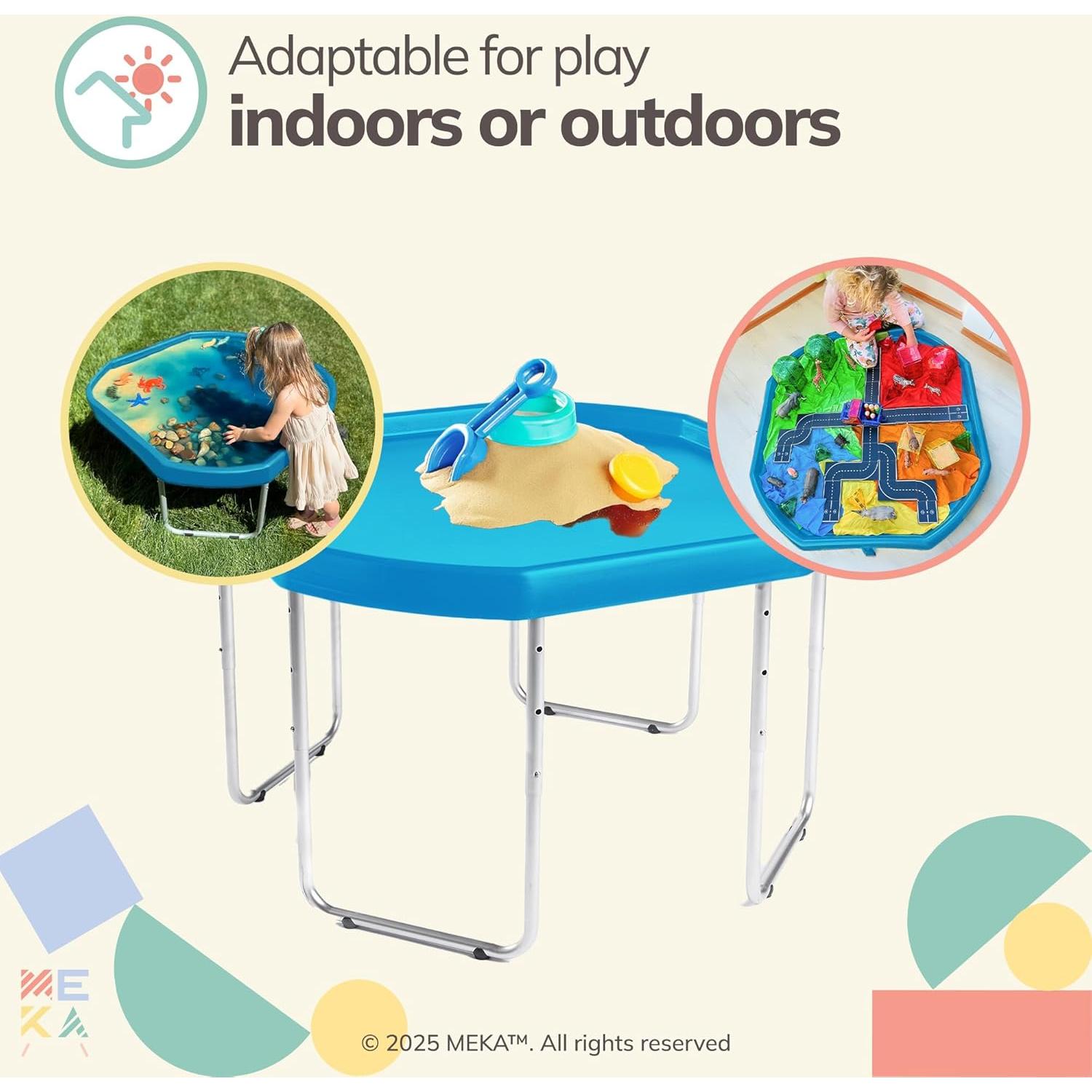 Bandeja Sensorial Tuff MEKA Grande Azul - Mesa de Agua y Arena