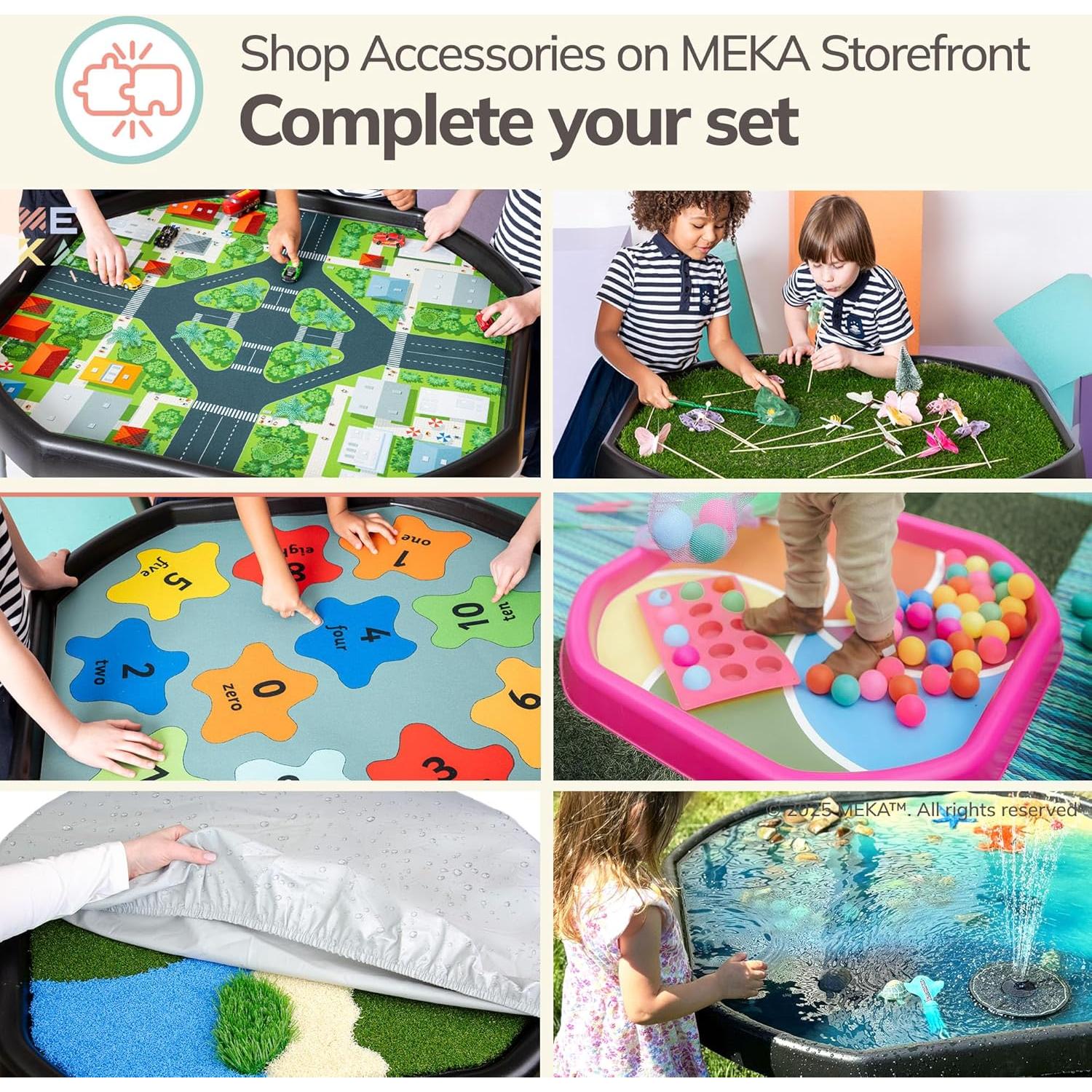 Bandeja Sensorial Tuff MEKA Grande Azul - Mesa de Agua y Arena