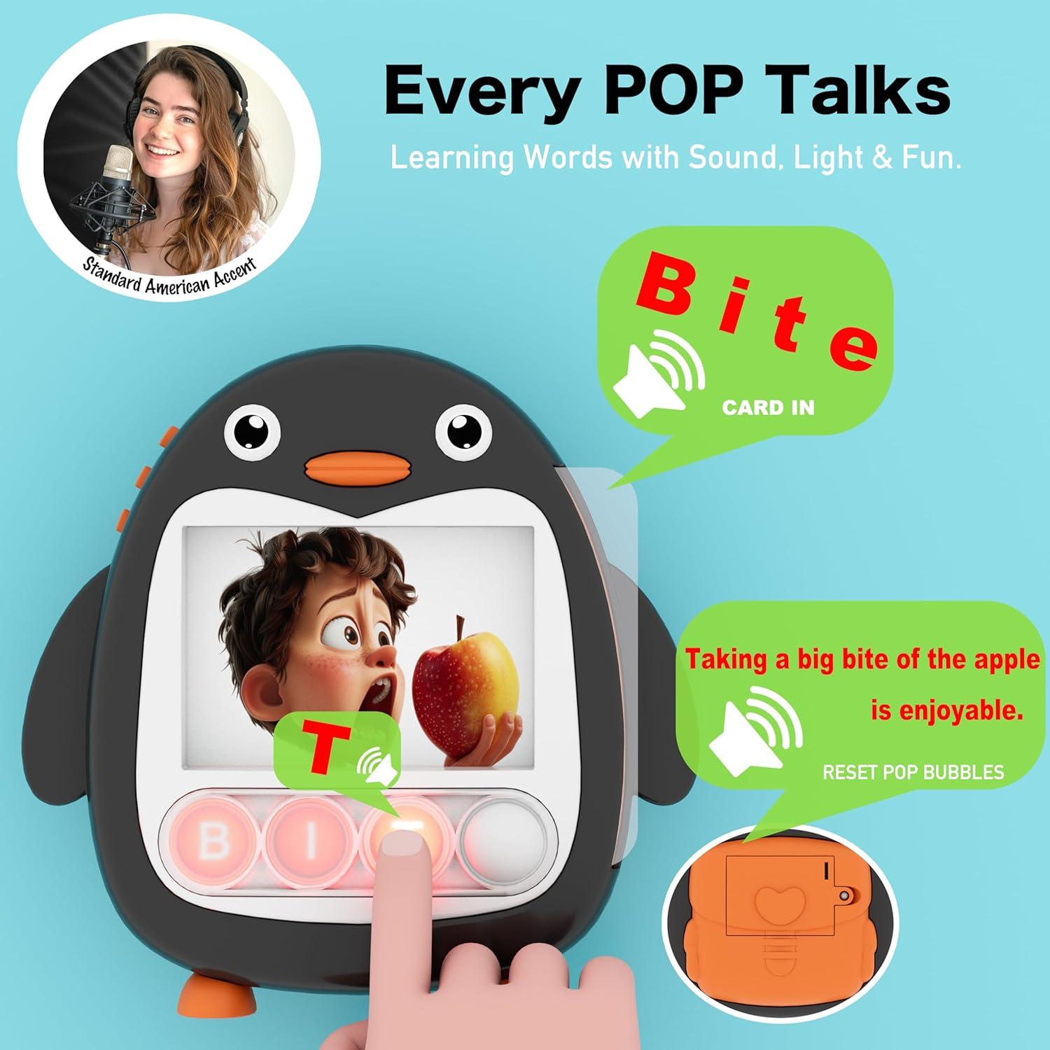 Juego de Tarjetas de Flash Hablantes COOVA para Niños 4-8 Años