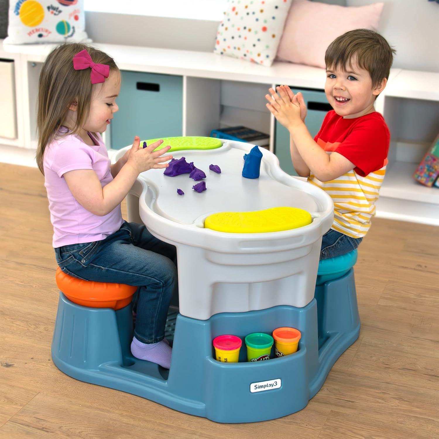 Mesa Sensorial Simplay3 para Niños 1-6 Años con Almacenamiento