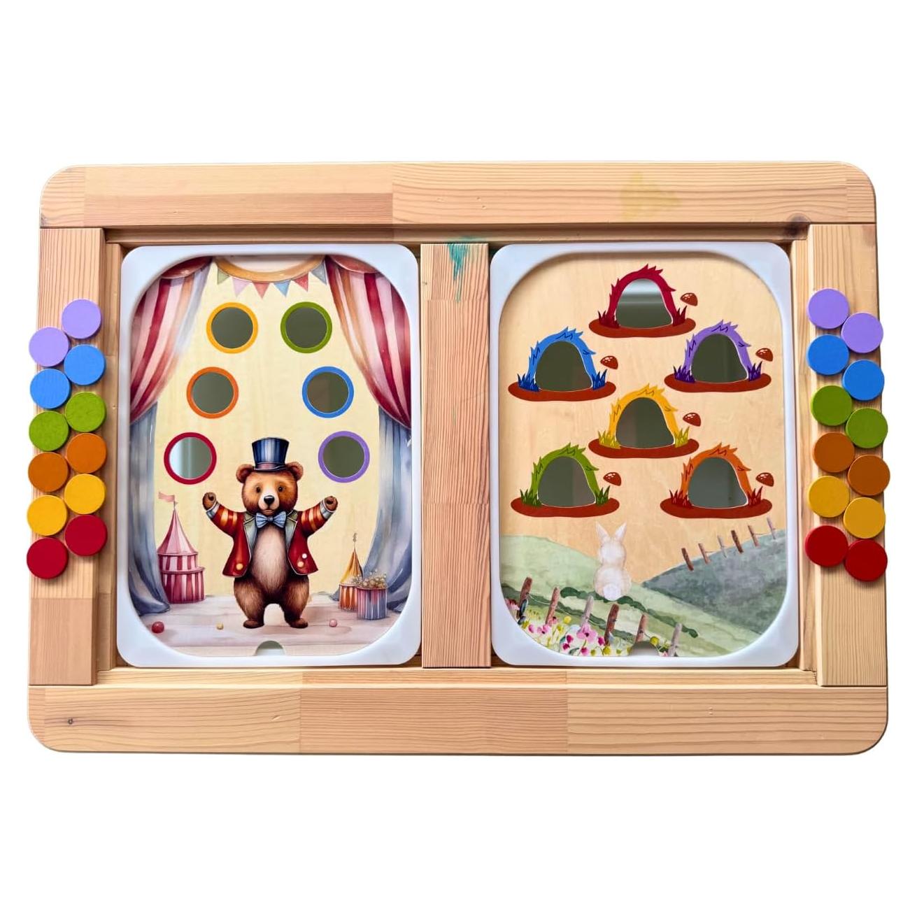 Insertos de Mesa Sensorial Flisat Nordic Cubs - Oso y Conejo