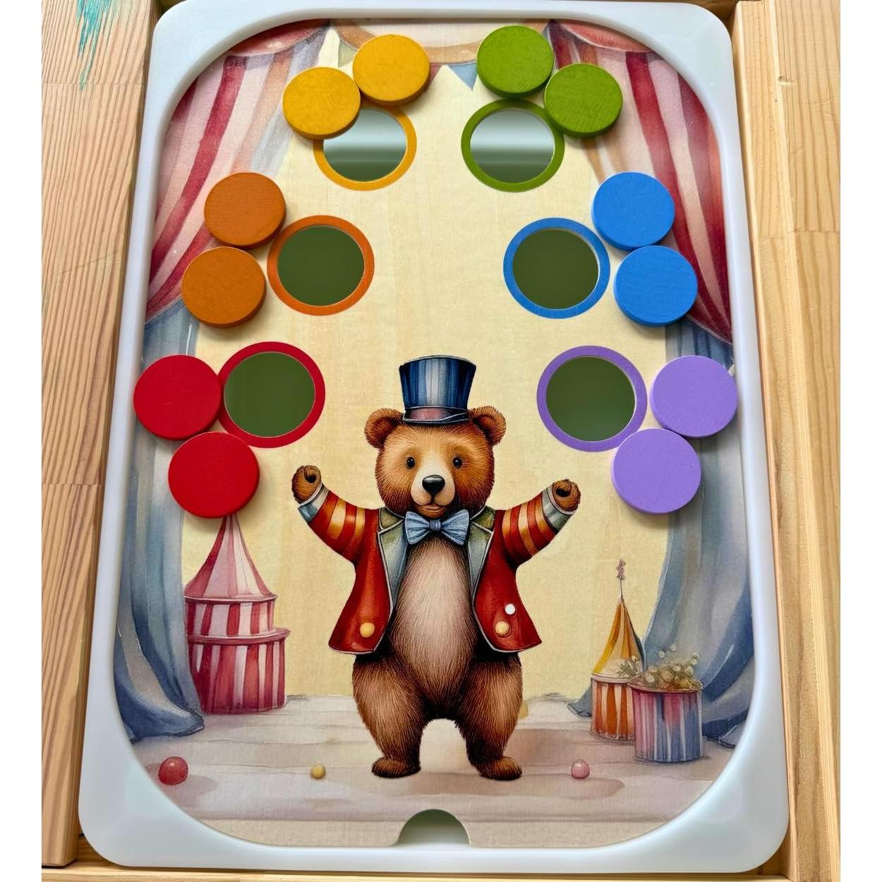 Insertos de Mesa Sensorial Flisat Nordic Cubs - Oso y Conejo