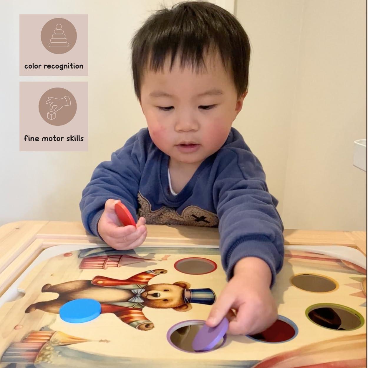 Insertos de Mesa Sensorial Flisat Nordic Cubs - Oso y Conejo