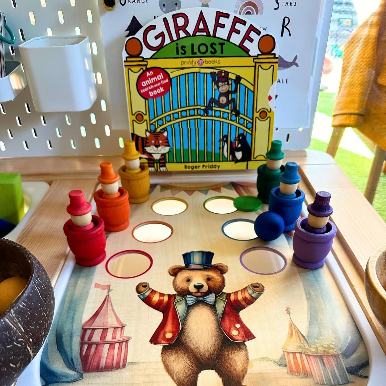 Insertos de Mesa Sensorial Flisat Nordic Cubs - Oso y Conejo