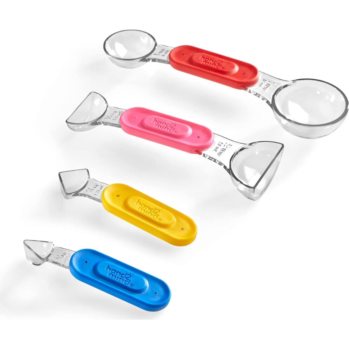 Cucharas Medidoras de Fracciones Arcoíris hand2mind - Juego de 4