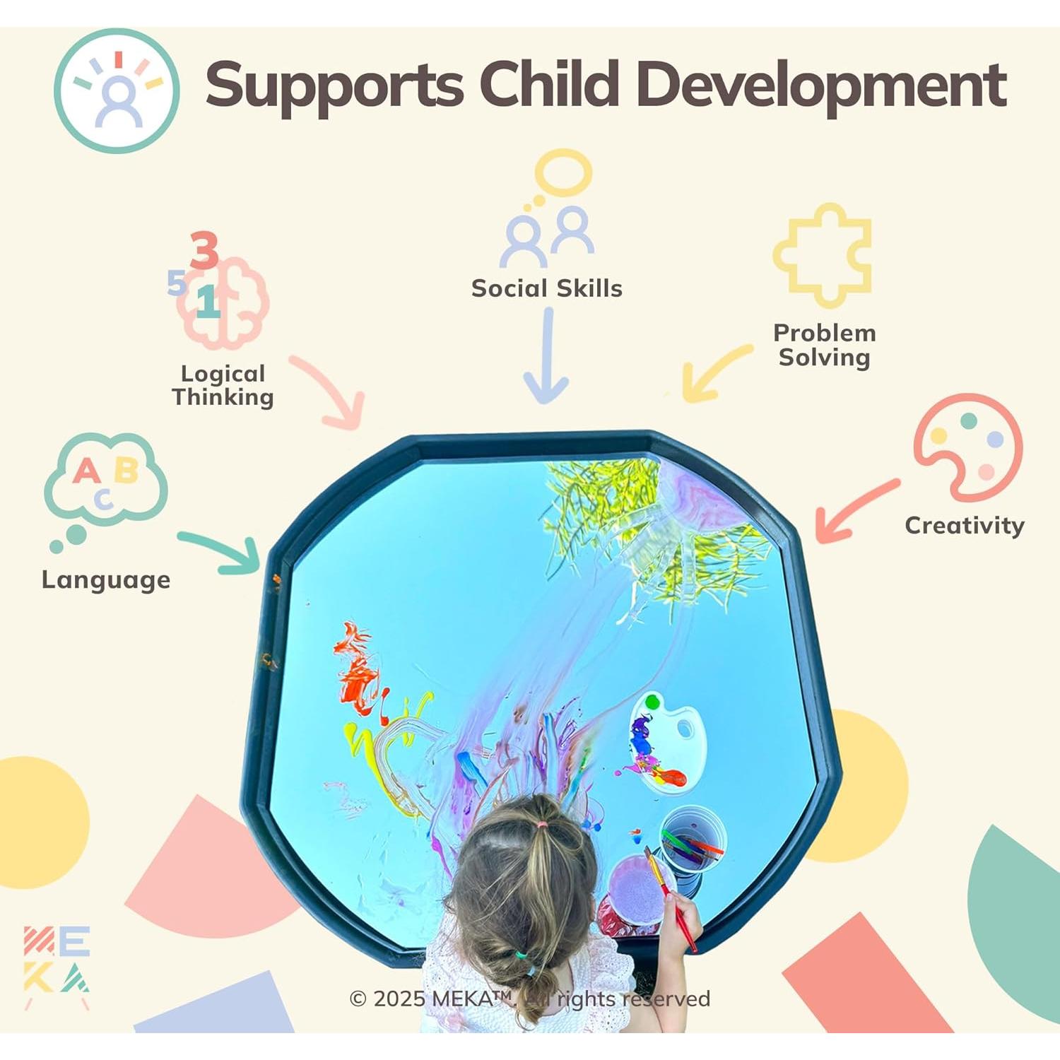 Bandeja Sensorial MEKA Tuff Tray Negra 96.5x96.5cm