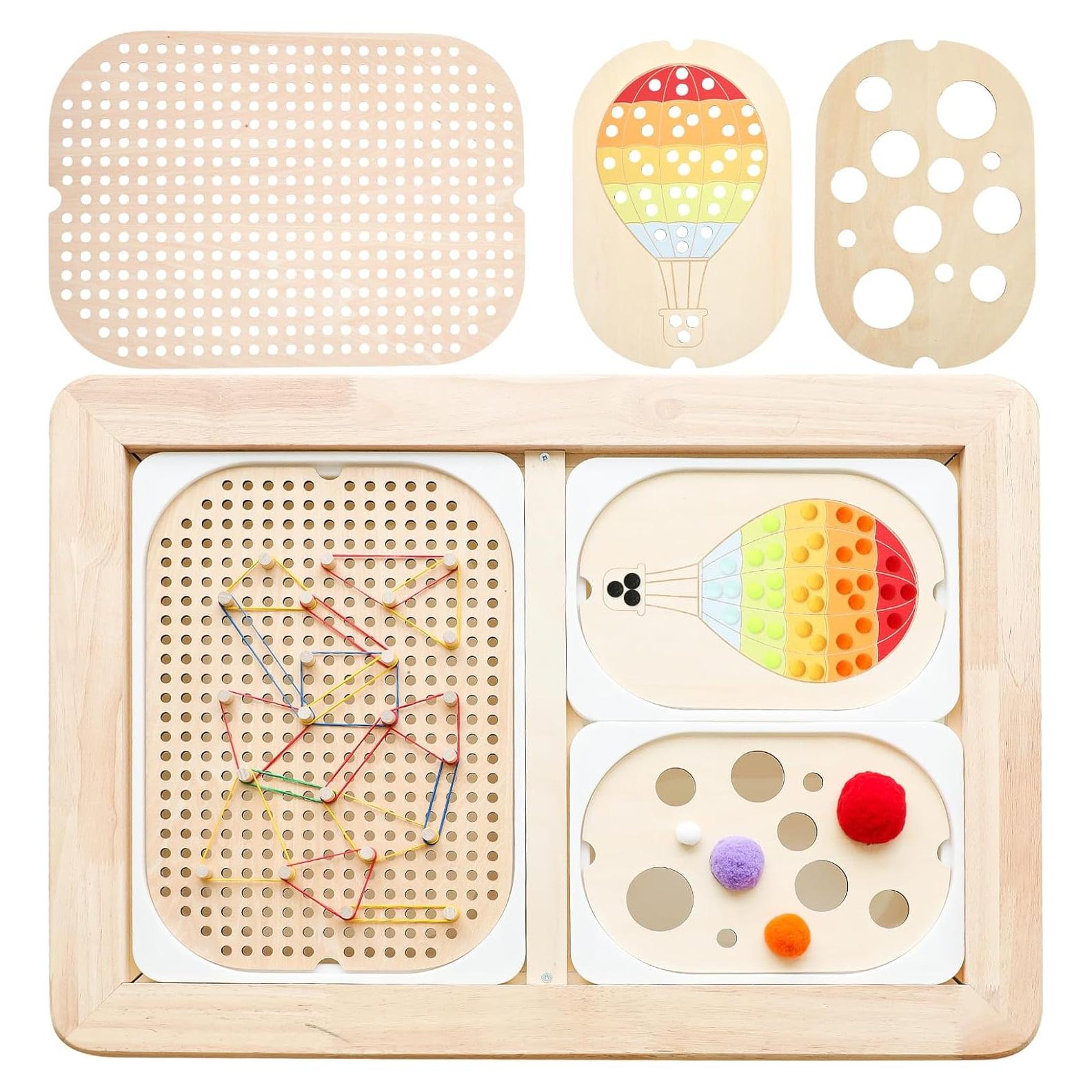 Tableros Sensoriales de Madera IEATFO 3-Pack - Cognitivos y Accesorios