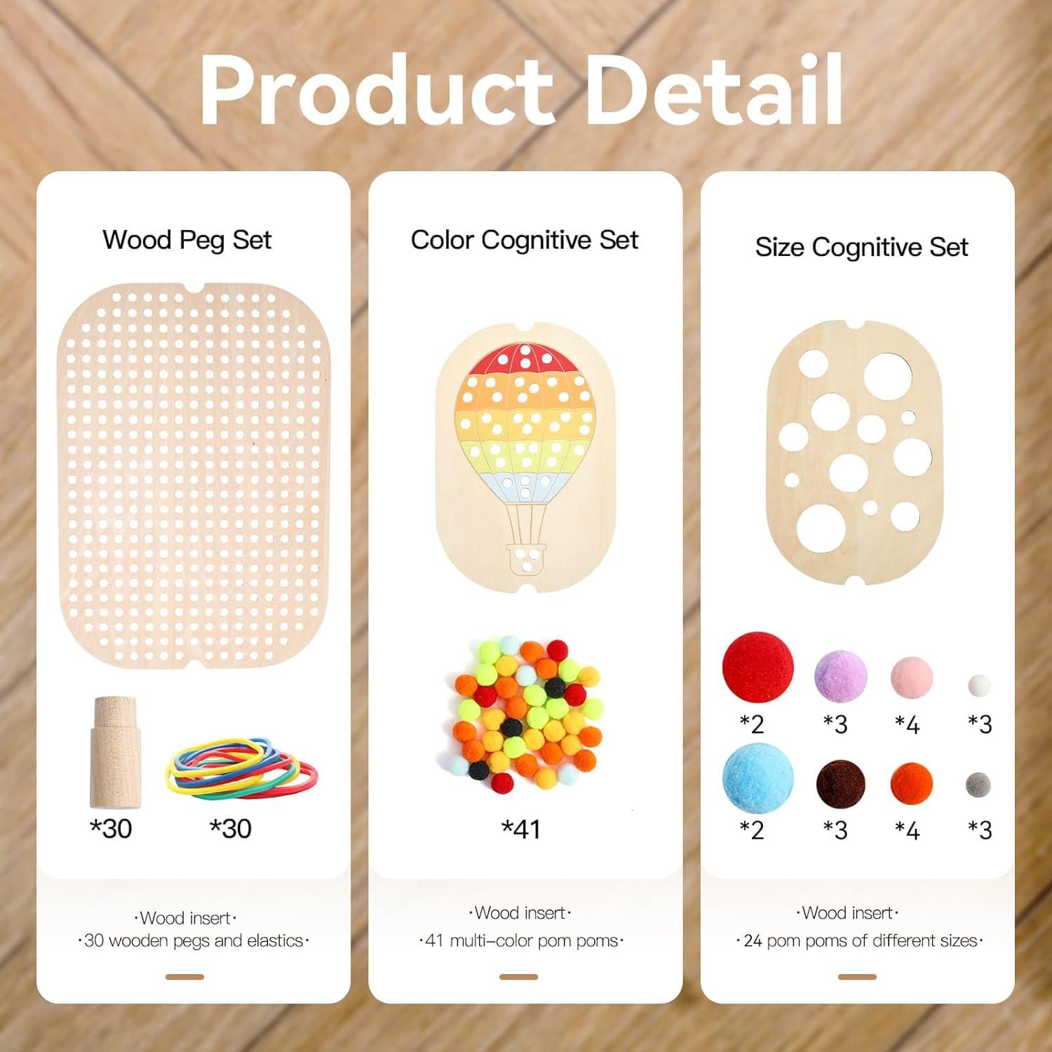 Tableros Sensoriales de Madera IEATFO 3-Pack - Cognitivos y Accesorios