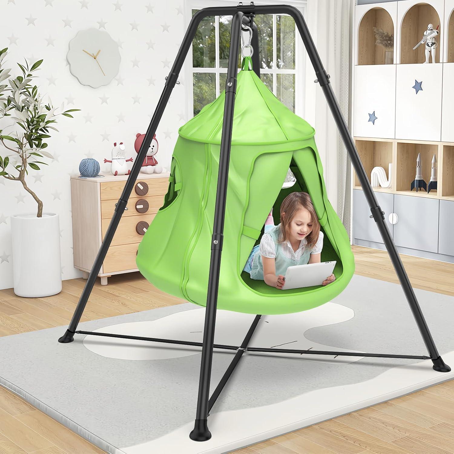 Juego de columpios G TALECO GEAR con soporte y luces LED