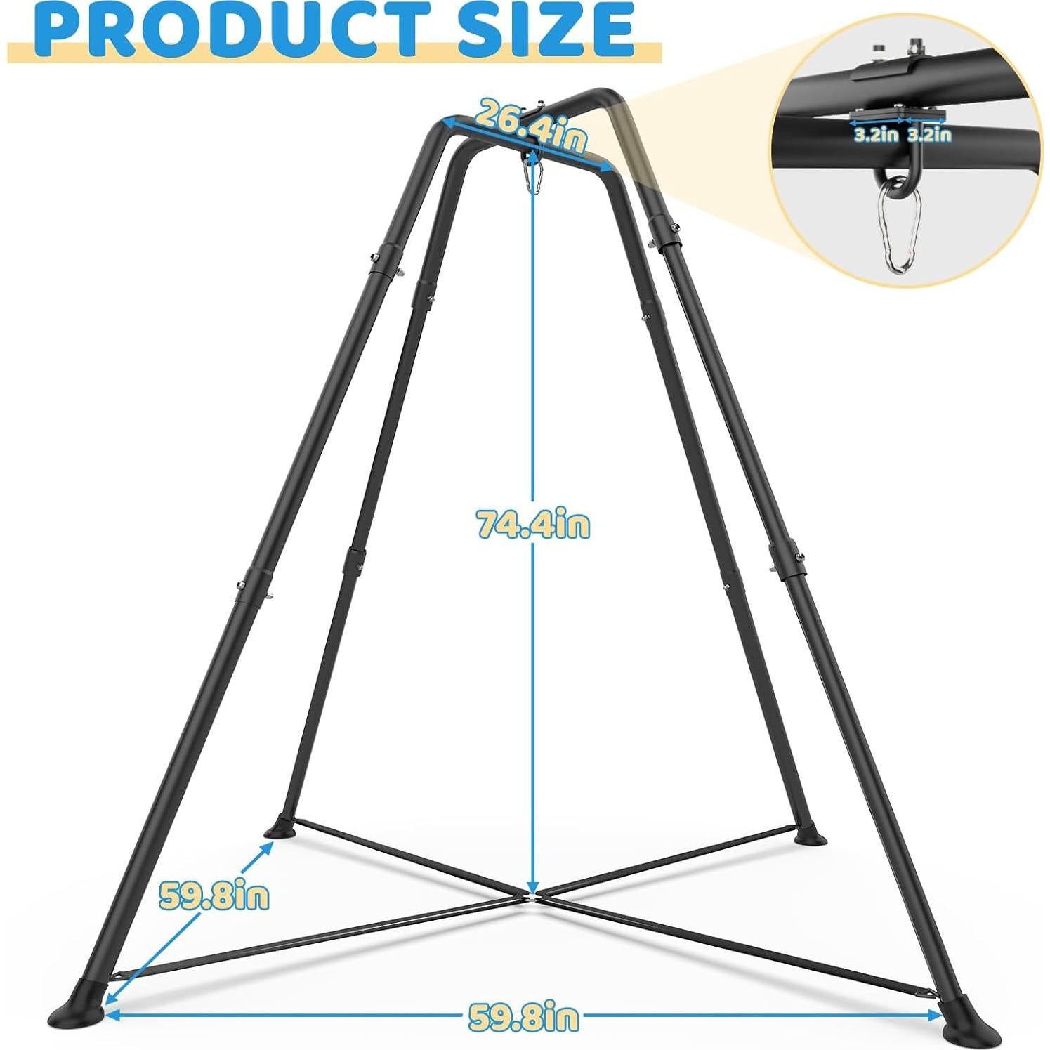 Juego de columpios G TALECO GEAR con soporte y luces LED