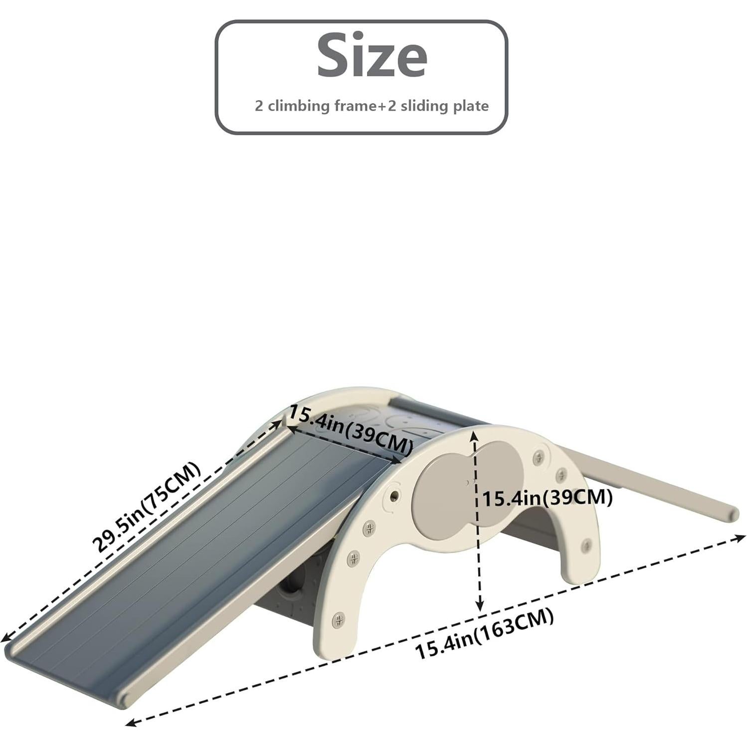 Tobogán de Escalada Interior LUUYOUU 4-en-1 Blanco