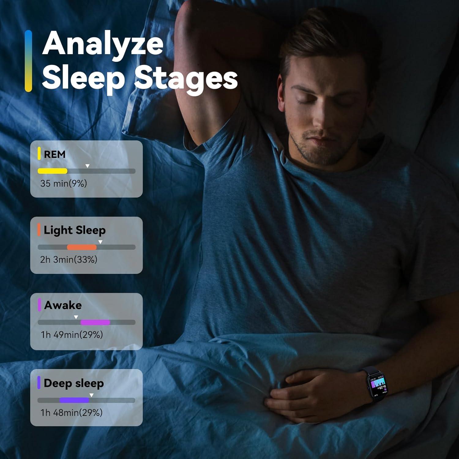 Reloj Inteligente ENOMIR Negro 1.8" HD Fitness Tracker