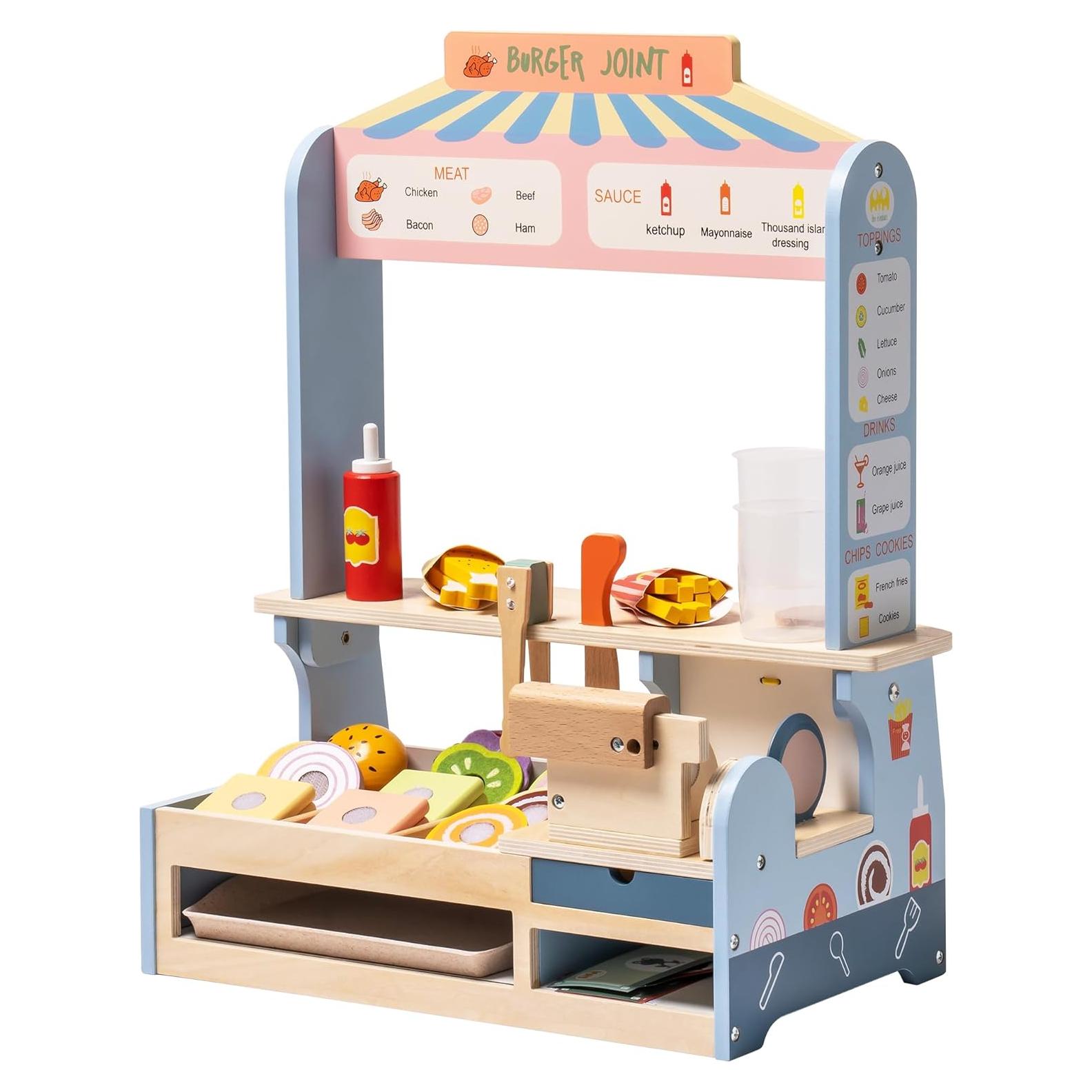 Conjunto de Comida de Juguete ROBOTIME Hamburguesas 45 Piezas