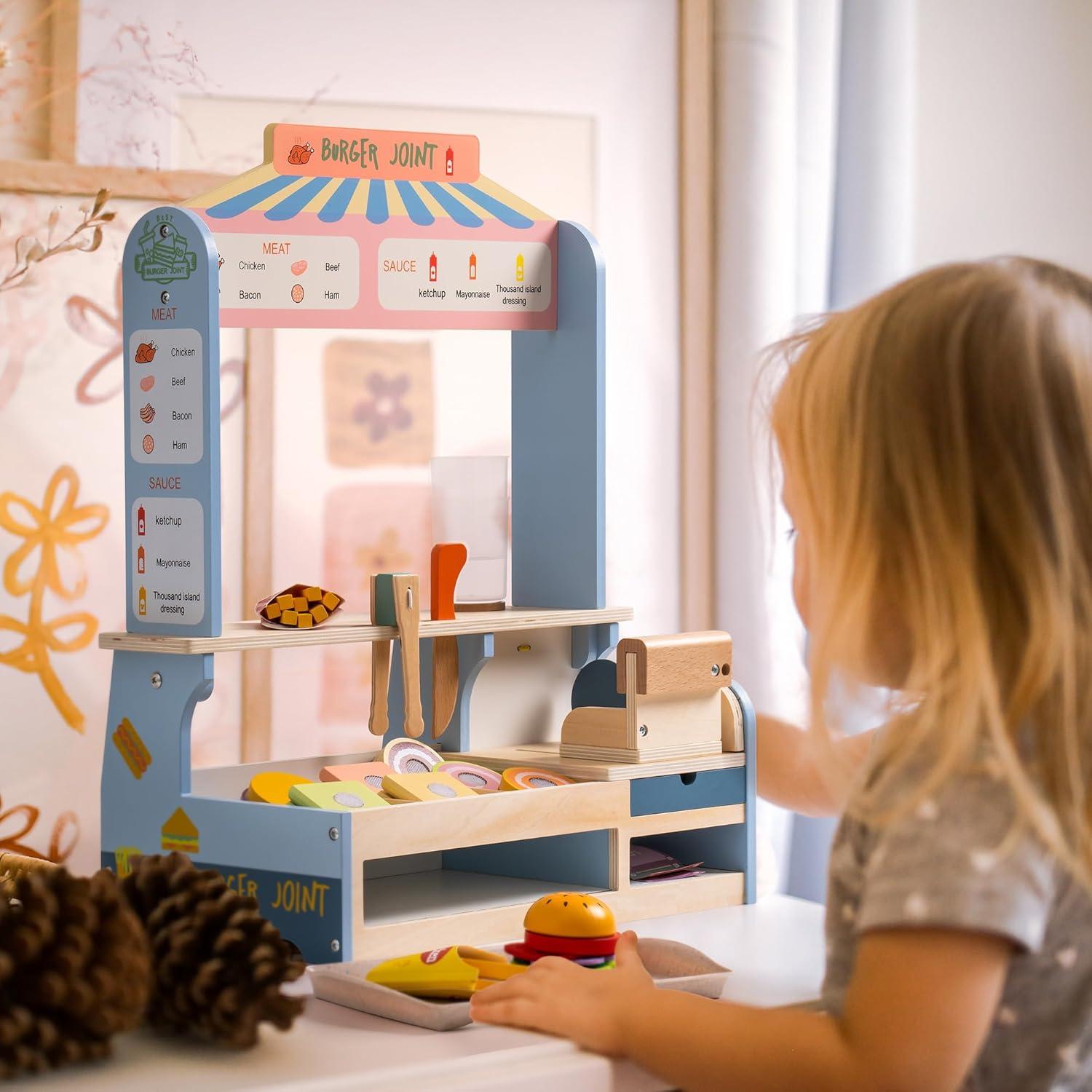 Conjunto de Comida de Juguete ROBOTIME Hamburguesas 45 Piezas