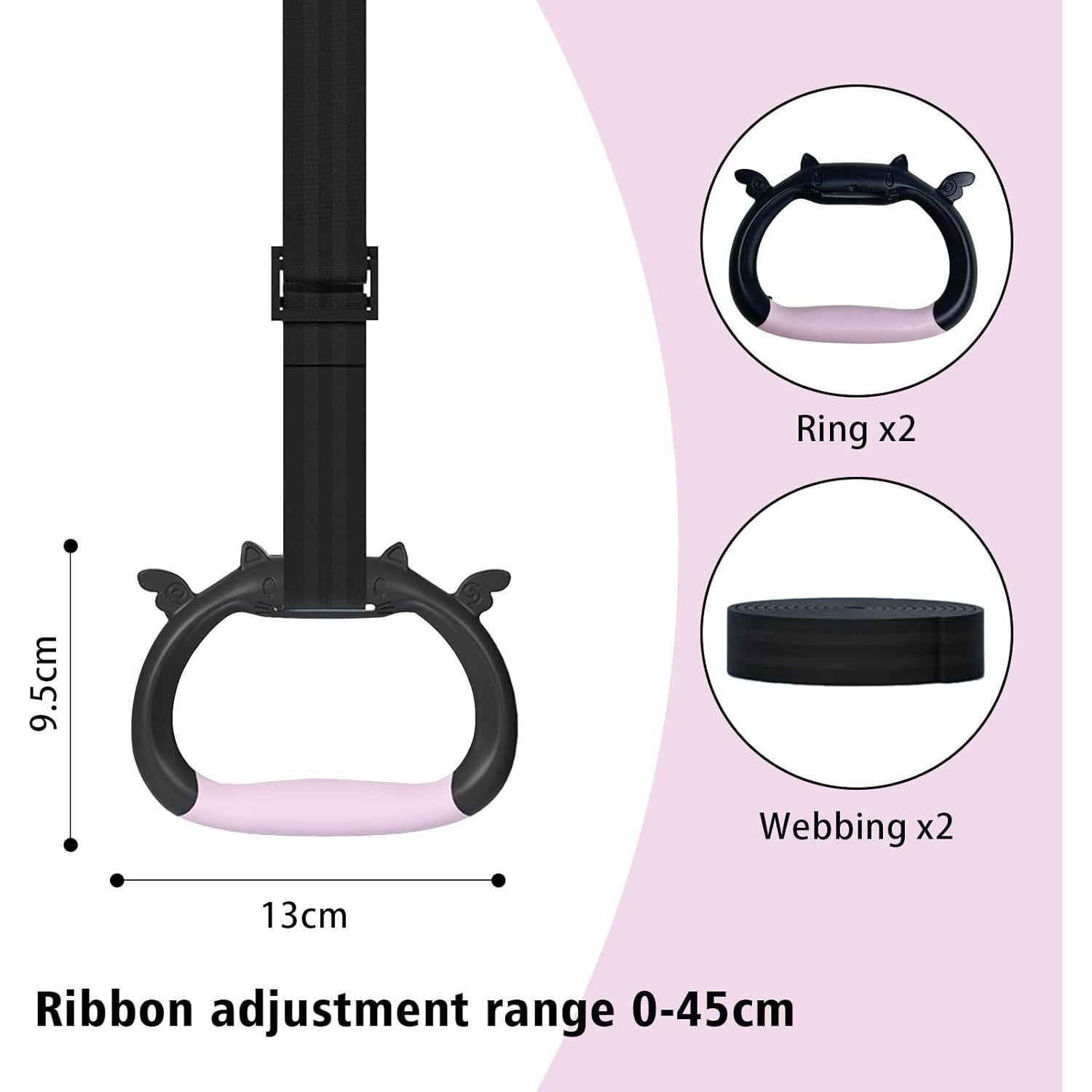 Anillas de Gimnasia GDLPZM para Niños con Correa Ajustable