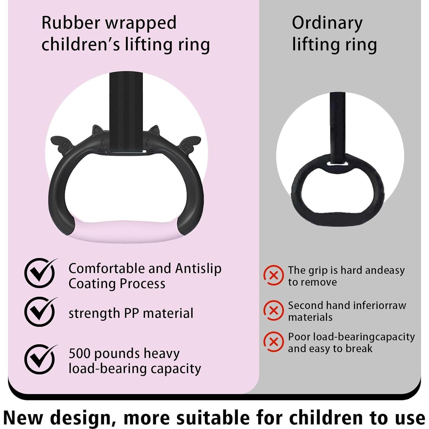 Anillas de Gimnasia GDLPZM para Niños con Correa Ajustable