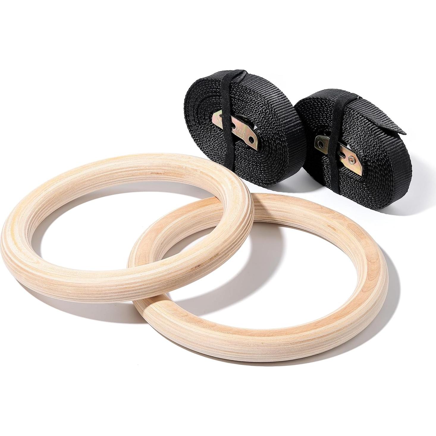 Anillos de Gimnasia de Madera NEXPRO con Correas de 4.57m