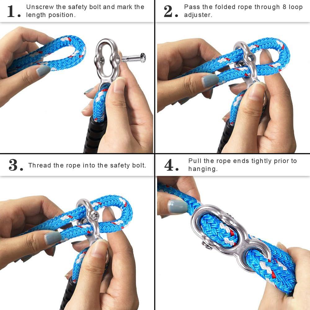 Anillos de Gimnasia Antideslizantes SELEWARE 1.07m Negro 2 Pzs