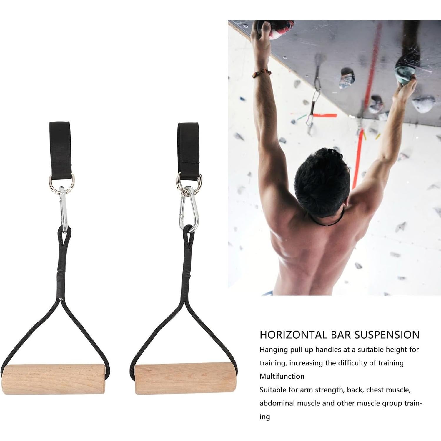 Anillas de Gimnasia de Madera ZIZEV 200kg Entrenador Multifuncional