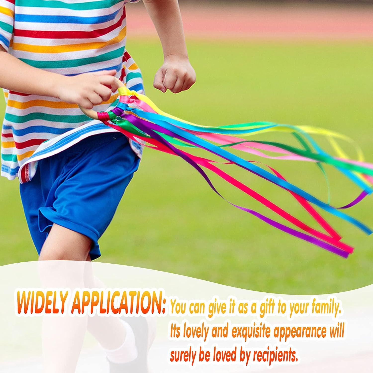 Varitas de Cinta Arcoíris Sumind 6 Pcs para Niños - Juguete Educativo