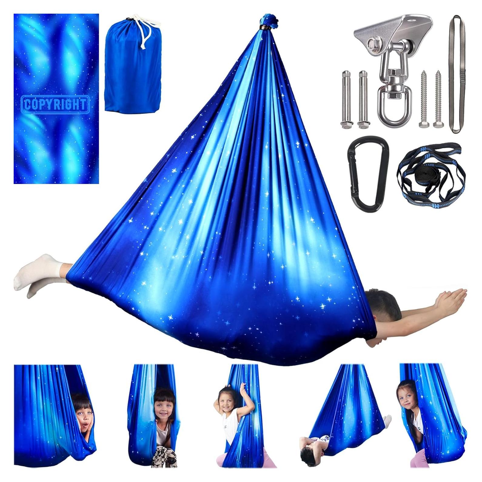 Columpio Sensorial PikDos Terapéutico Ajustable 150x150cm Azul