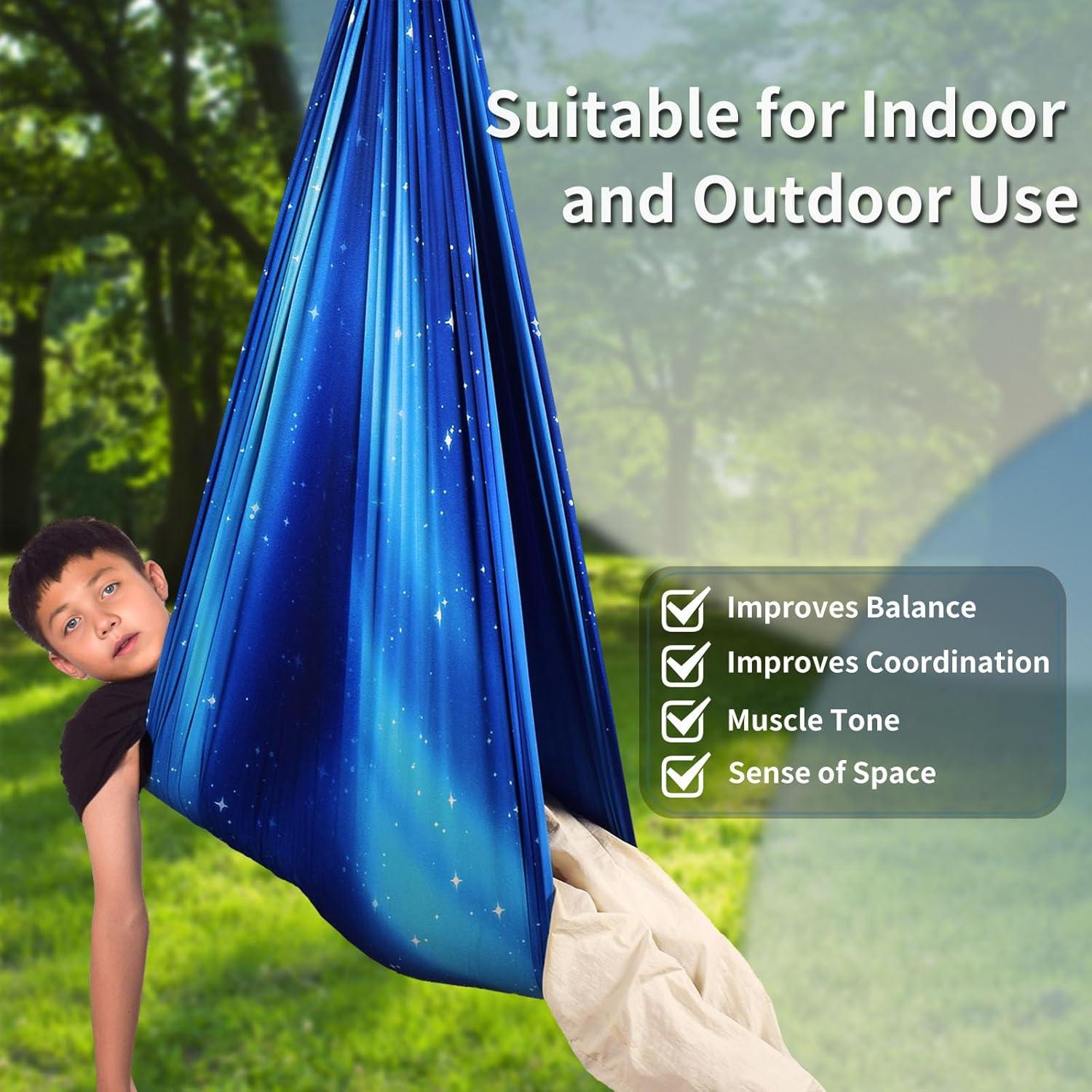 Columpio Sensorial PikDos Terapéutico Ajustable 150x150cm Azul