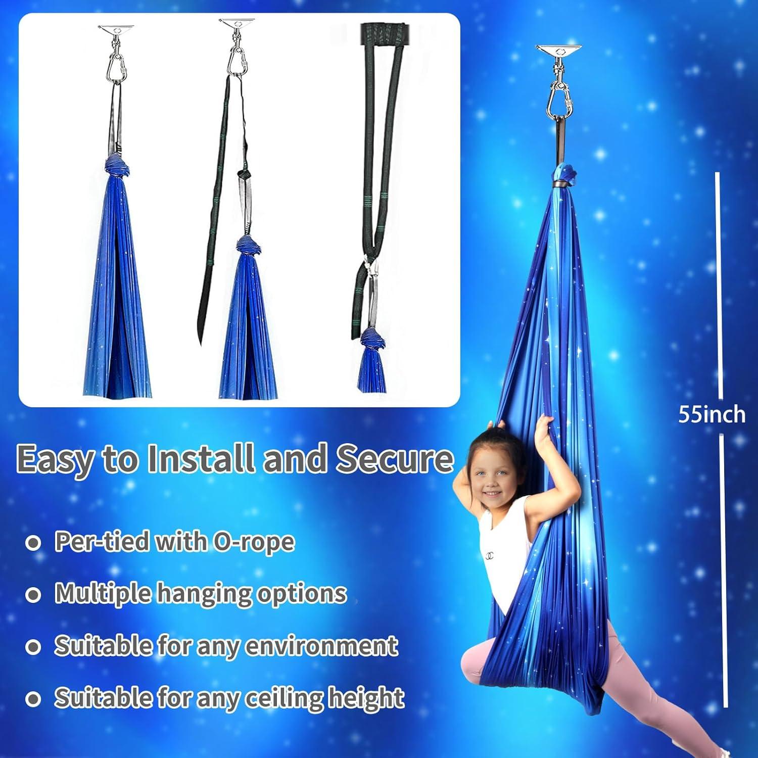 Columpio Sensorial PikDos Terapéutico Ajustable 150x150cm Azul