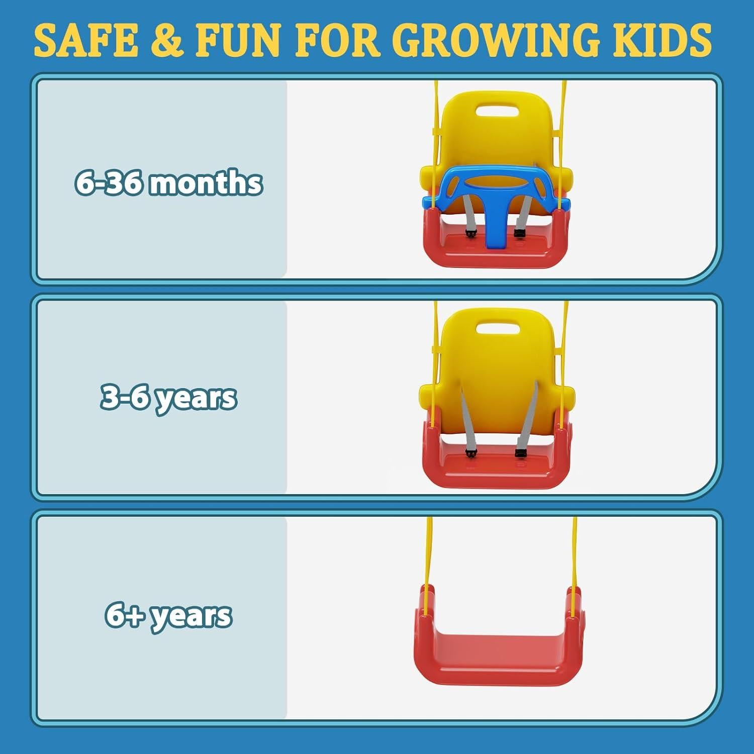 Columpio Plegable para Niños JWPEHOE Azul 6.79 kg