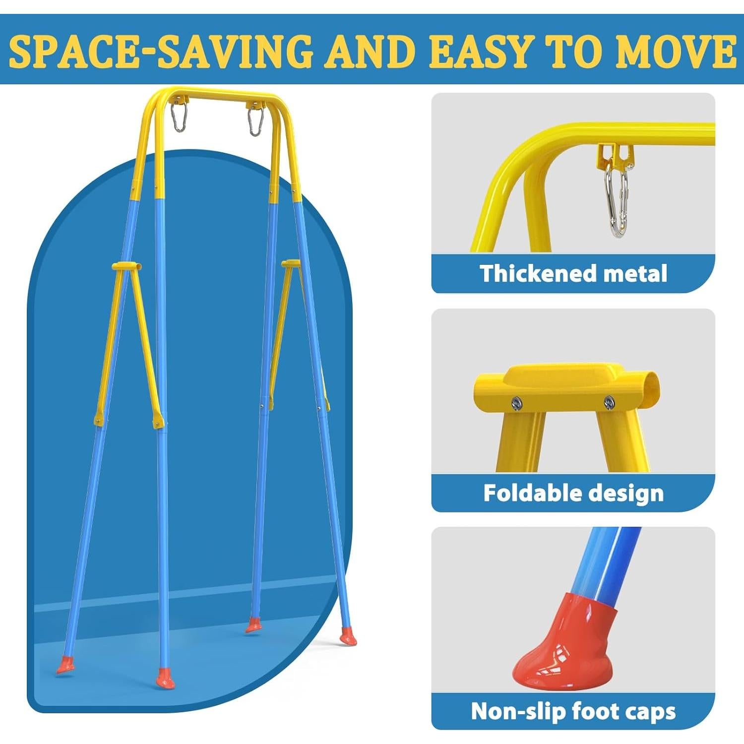 Columpio Plegable para Niños JWPEHOE Azul 6.79 kg