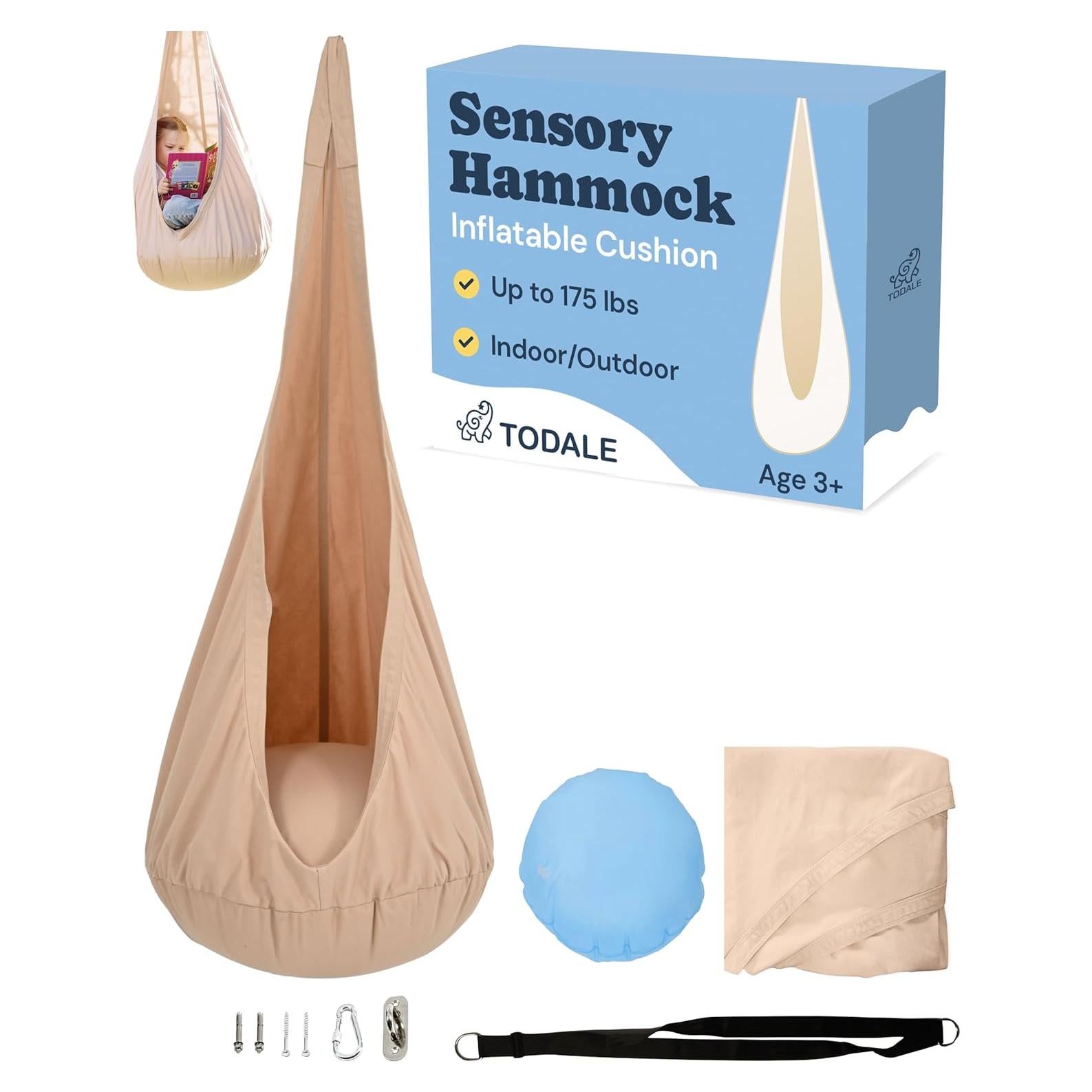 Hamaca Sensorial Todale - Silla Colgante Crema para Niños