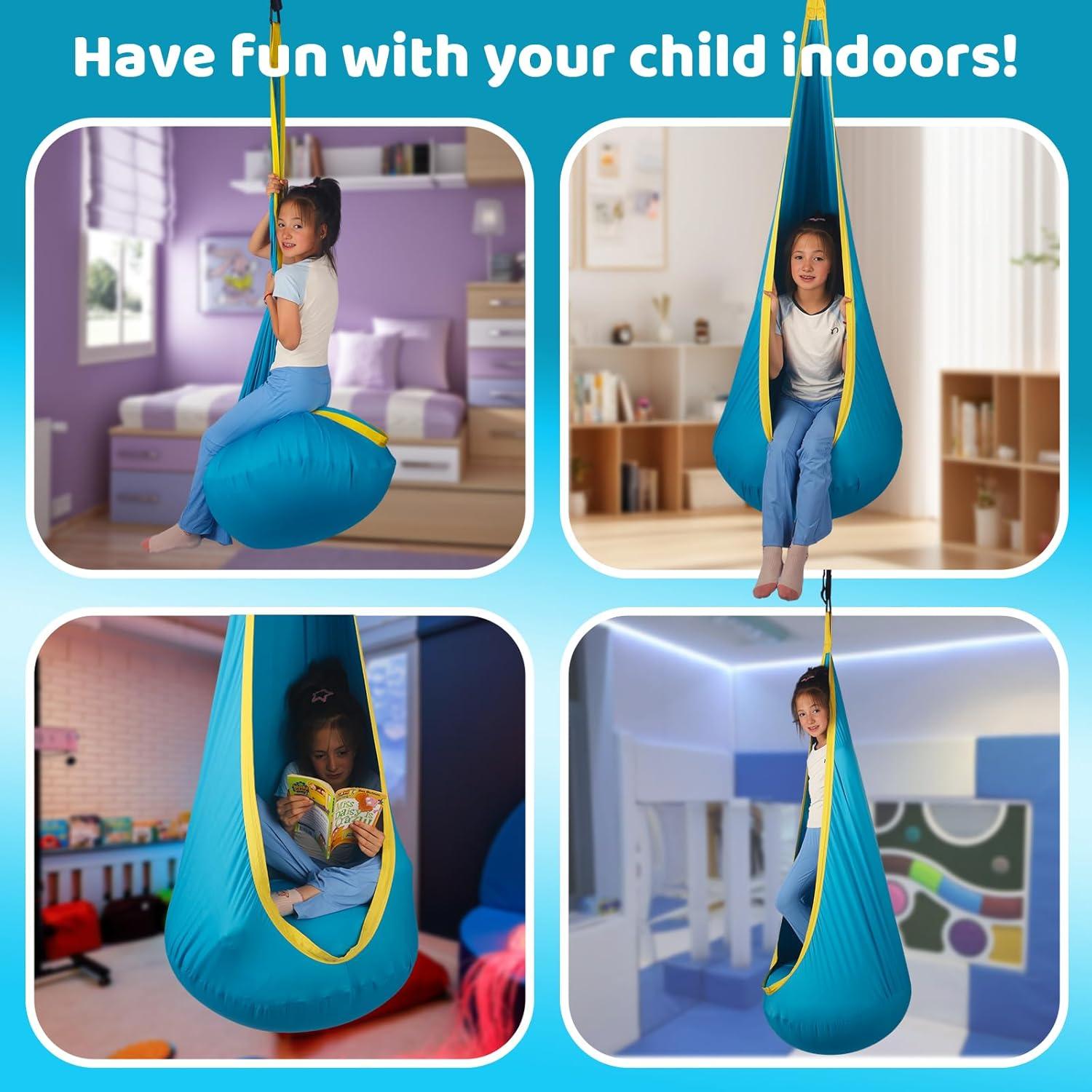 Hamaca Sensorial HiCamer Verde Azulado 160x84 cm 136 kg