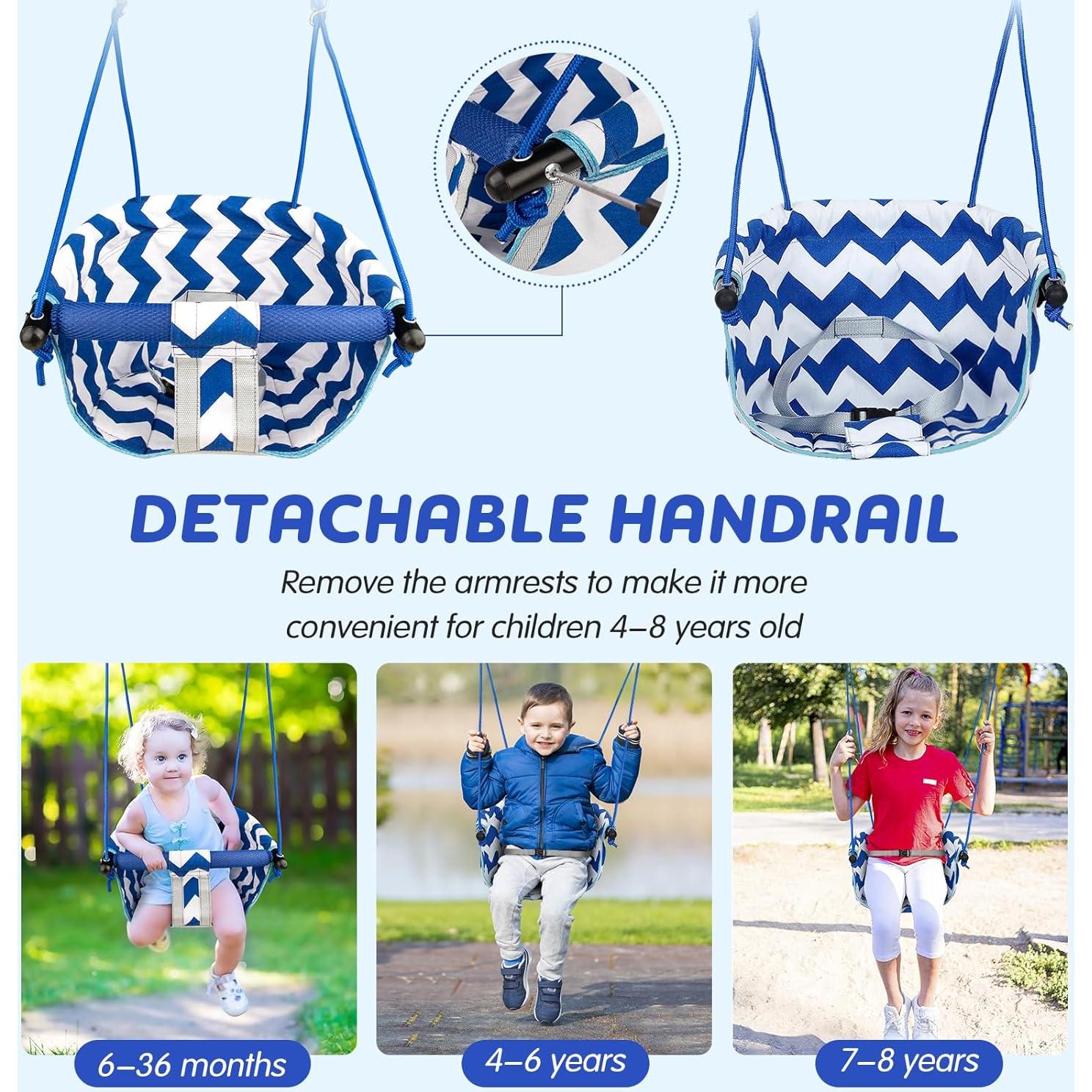 Columpio para Niños Shker Azul - Asiento Seguro y Ajustable