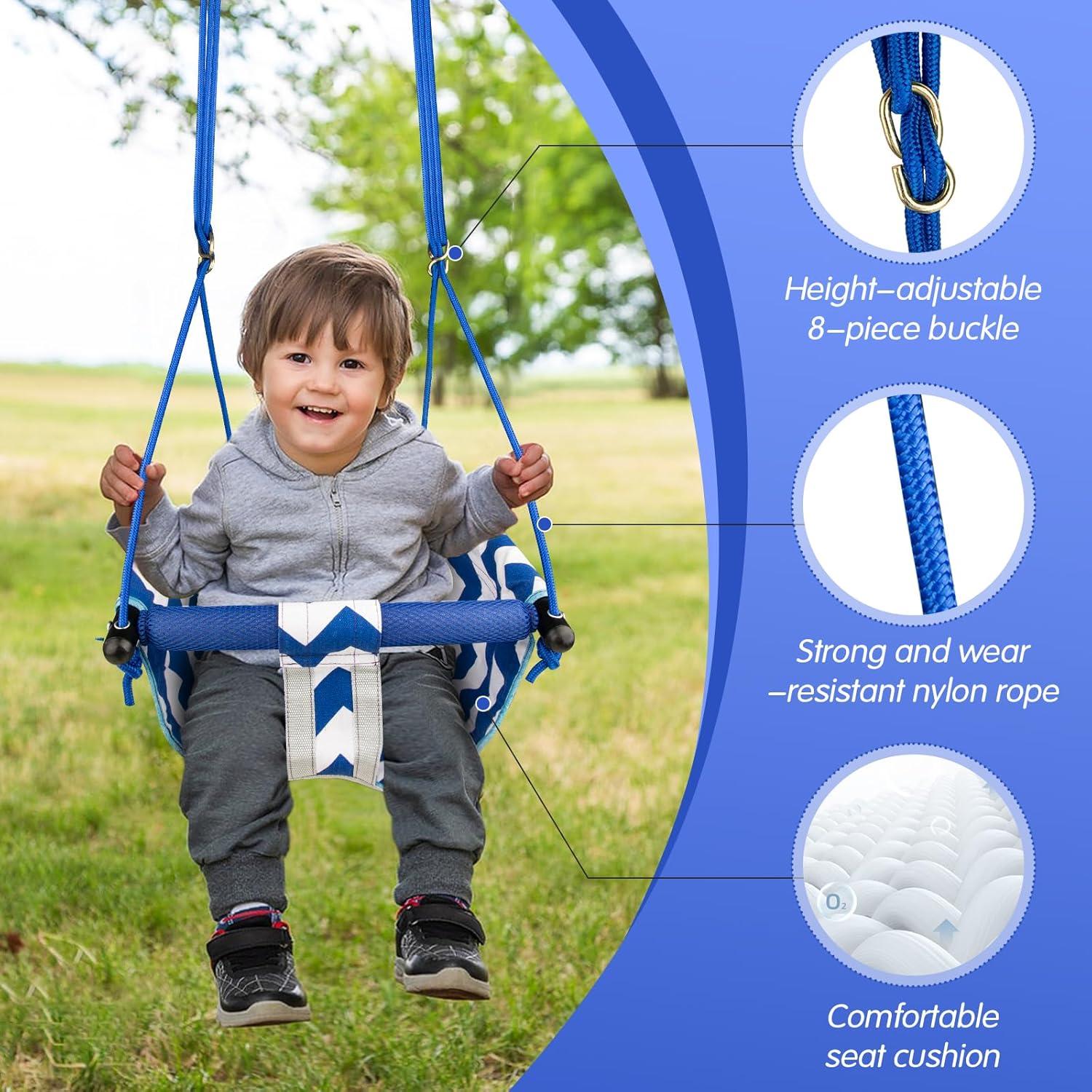 Columpio para Niños Shker Azul - Asiento Seguro y Ajustable