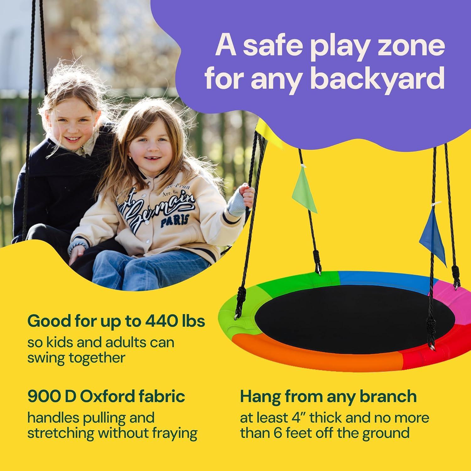 Columpio de Plato PLAYVIBE 101.6 cm Multicolor 200 kg