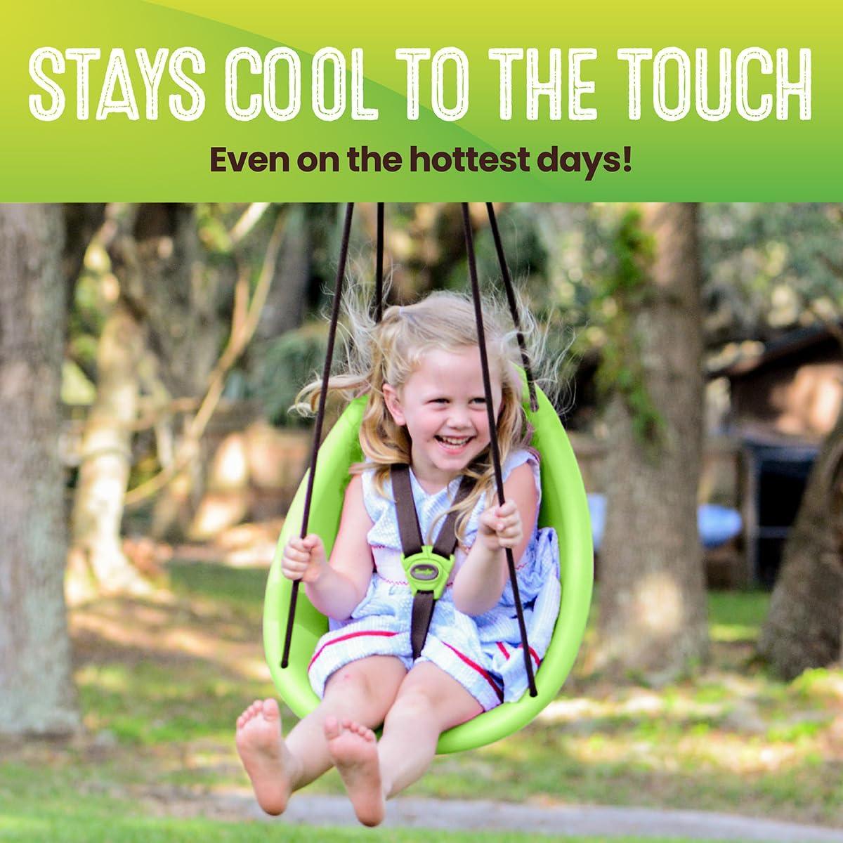 Columpio para Niños Swurfer Kiwi - Acolchado, 3 Puntos, Verde