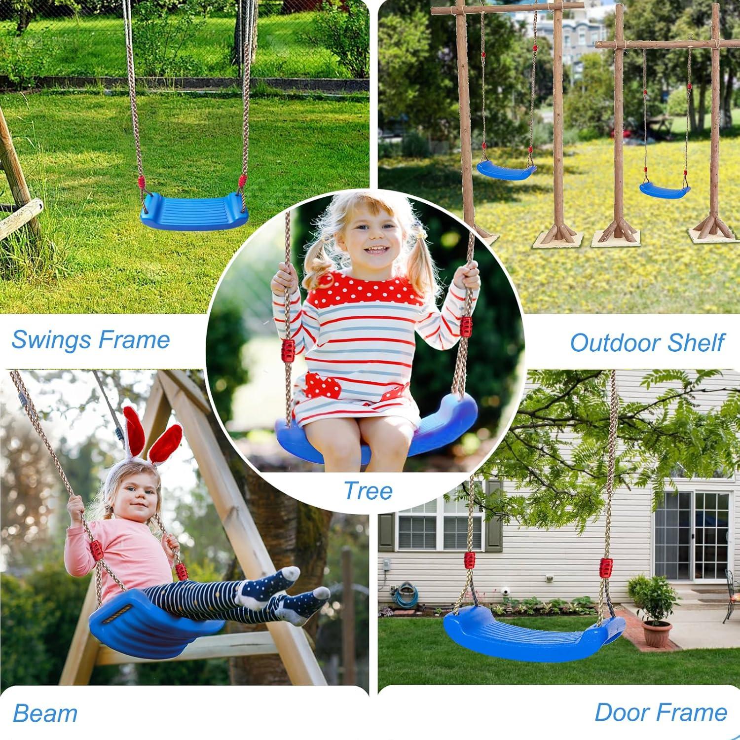 Asiento de Columpio IFOYO Azul para Niños Interiores y Exteriores