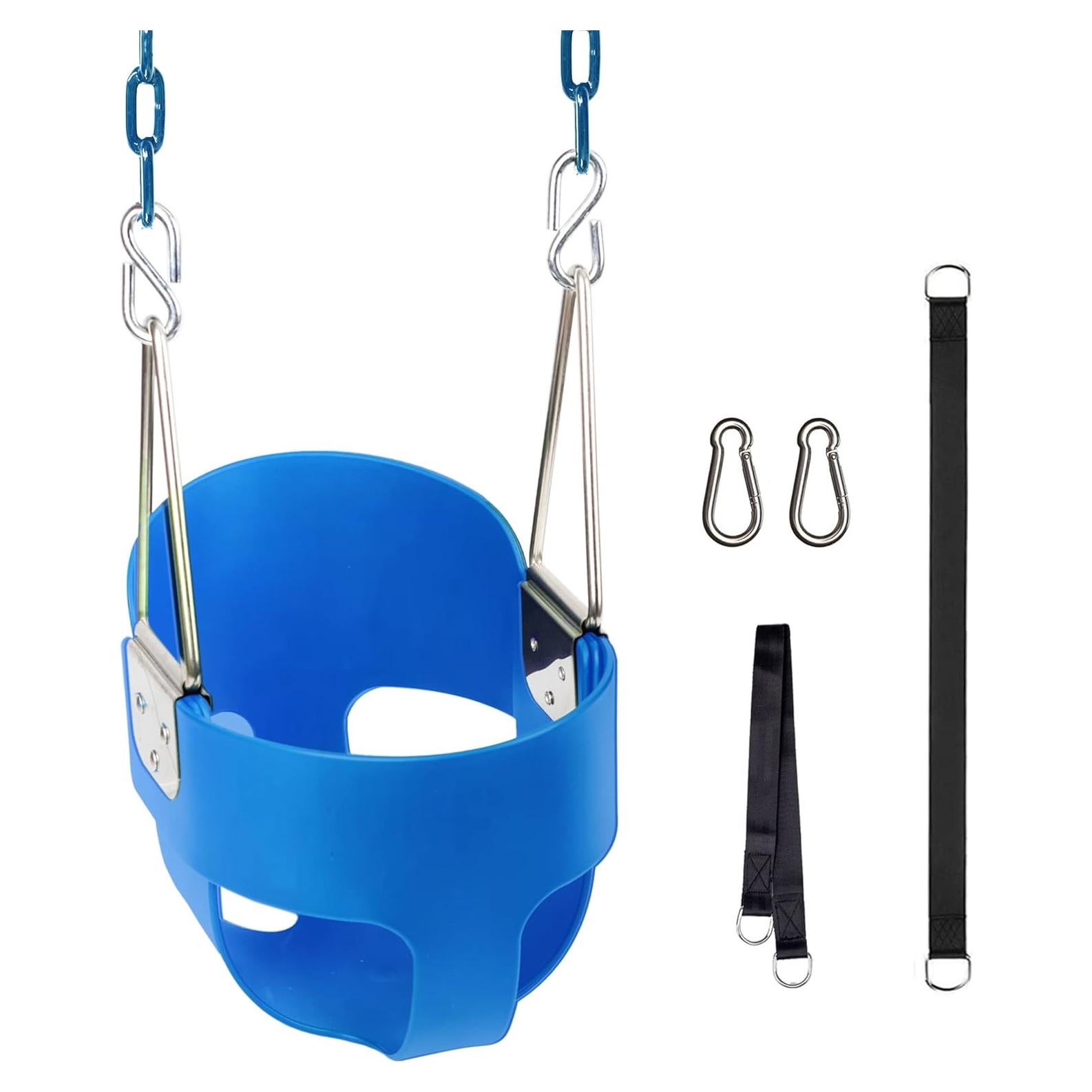 Columpio para Bebés KINSPORY Azul con Cadenas de Hierro 150 cm