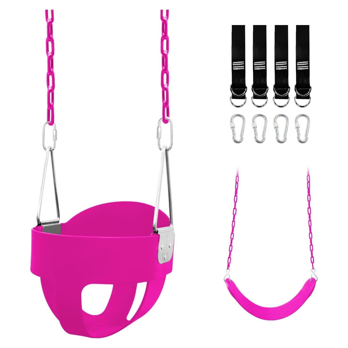 Columpio para Niños Pequeños Perantlb - Asiento de Cubo con Respaldo Alto