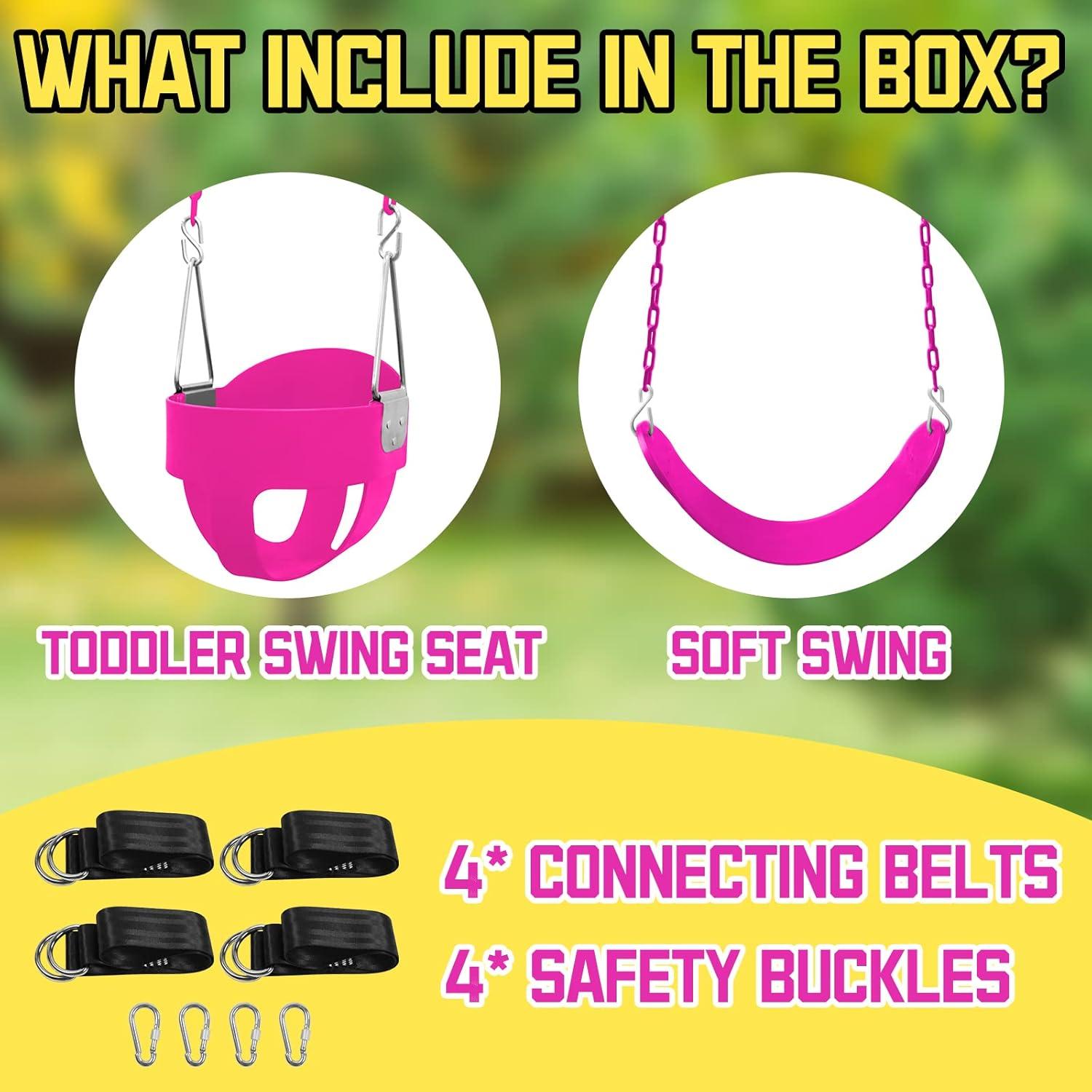 Columpio para Niños Pequeños Perantlb - Asiento de Cubo con Respaldo Alto