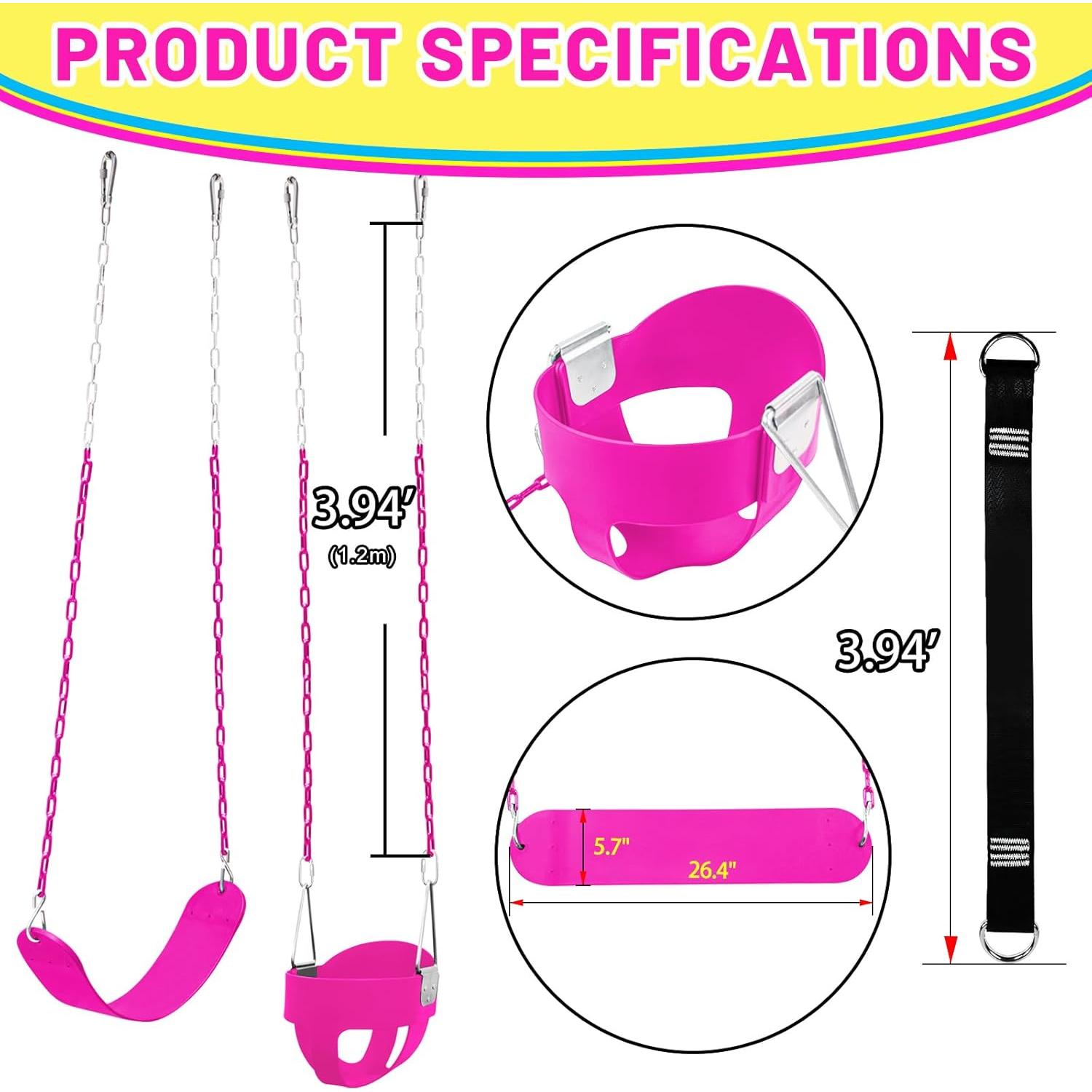 Columpio para Niños Pequeños Perantlb - Asiento de Cubo con Respaldo Alto