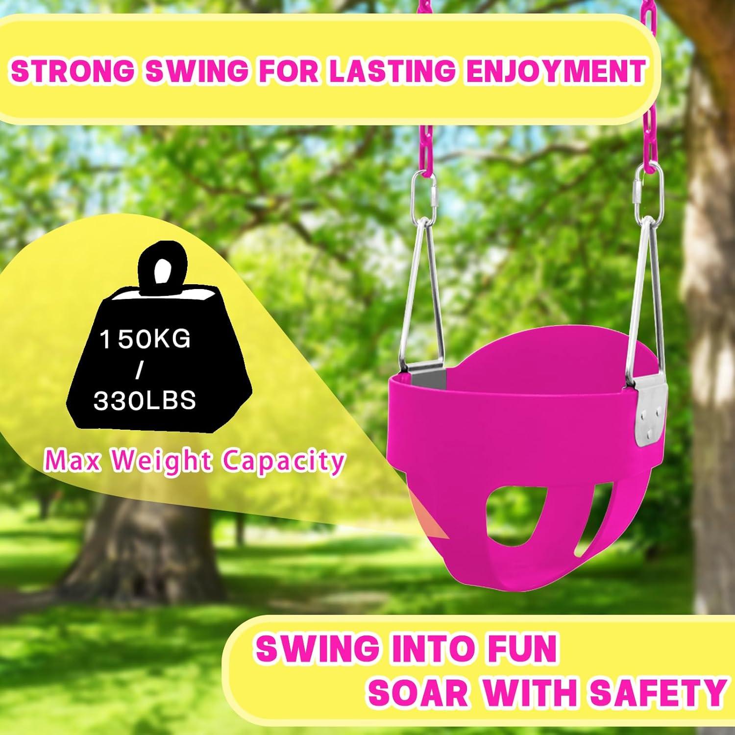 Columpio para Niños Pequeños Perantlb - Asiento de Cubo con Respaldo Alto