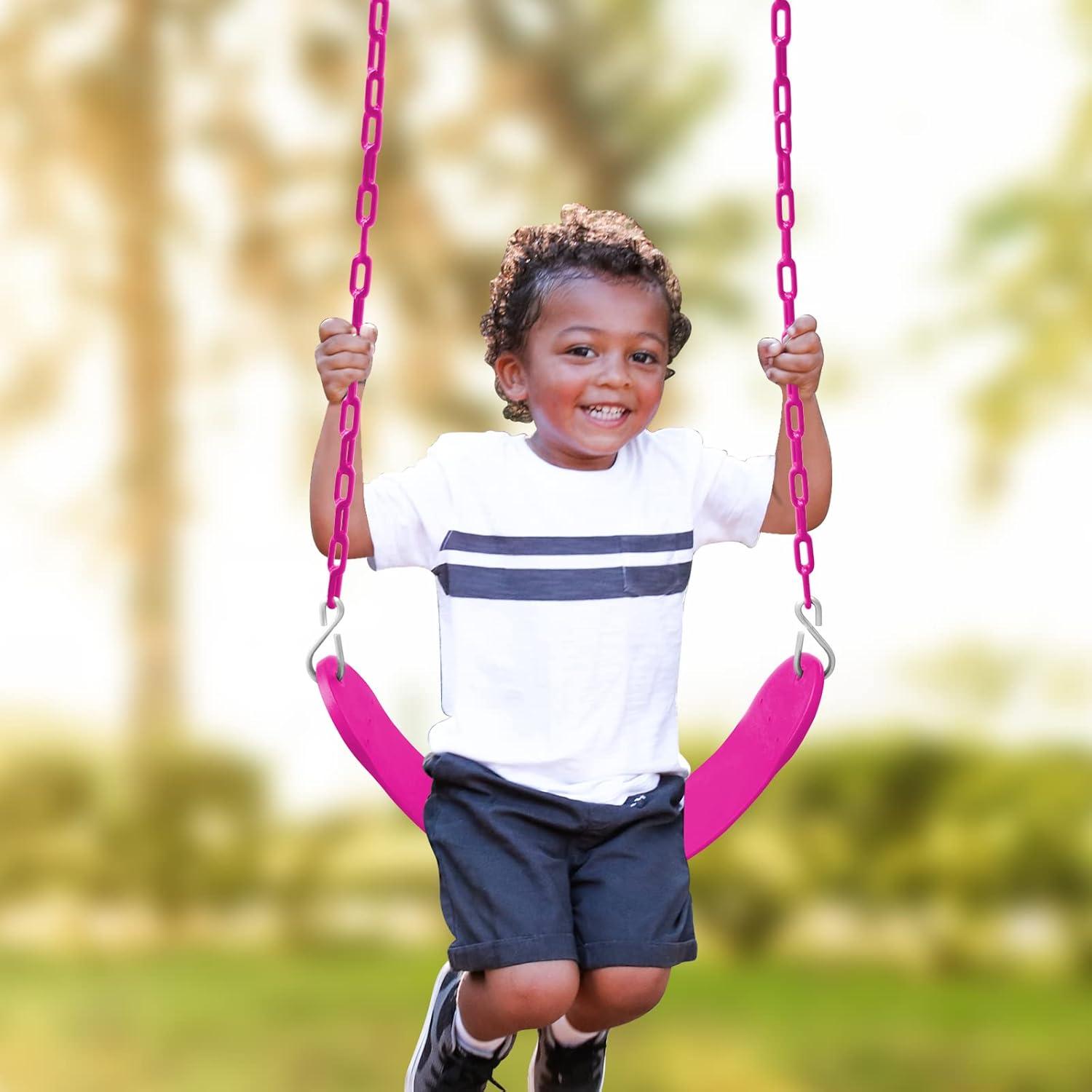 Columpio para Niños Pequeños Perantlb - Asiento de Cubo con Respaldo Alto