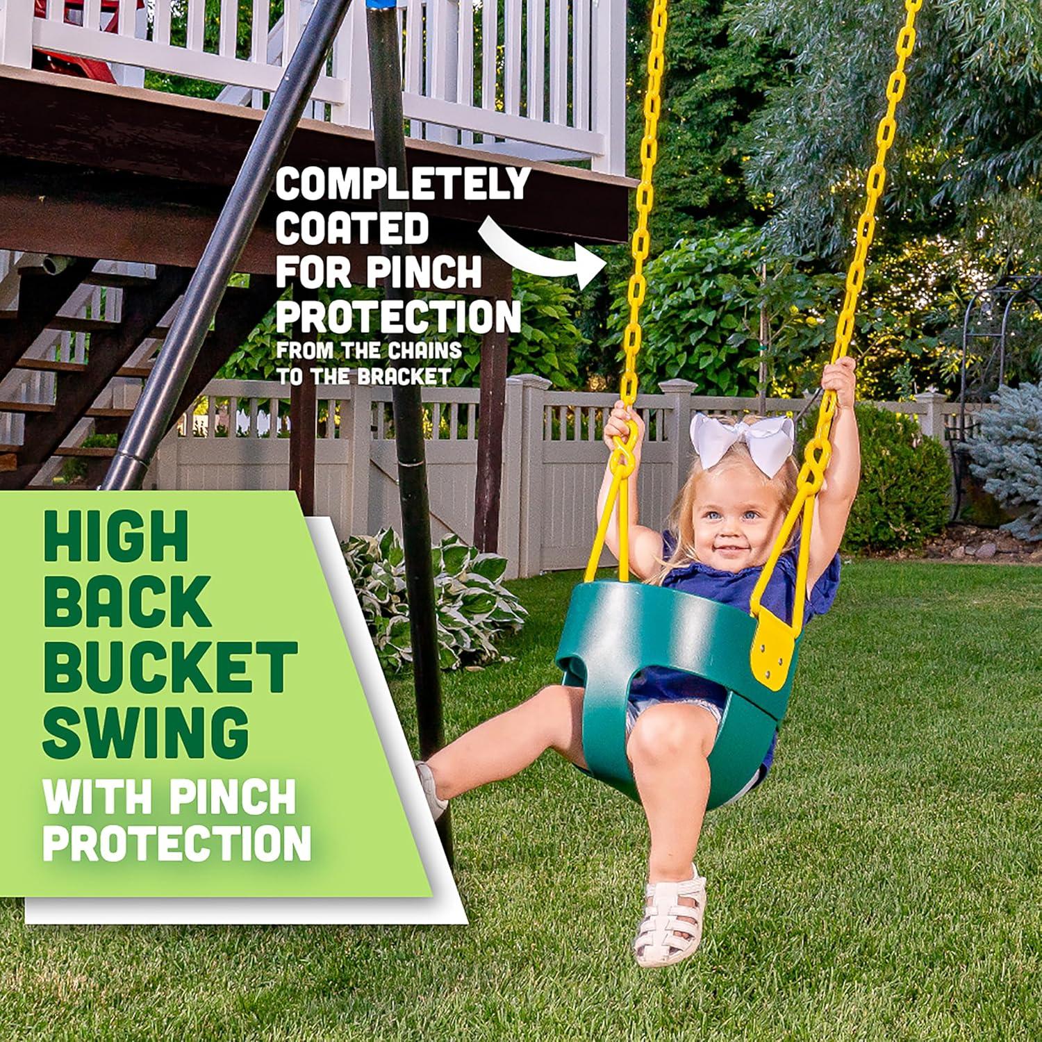 Columpio de Cubo Deluxe Verde para Niños Squirrel - 68.18 kg