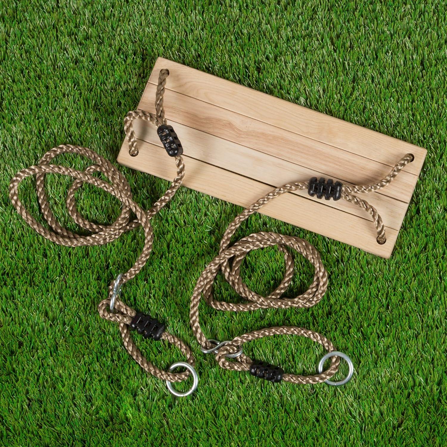 Columpio de Madera ¡Hey! Juega! para Niños, Ajustable, Marrón