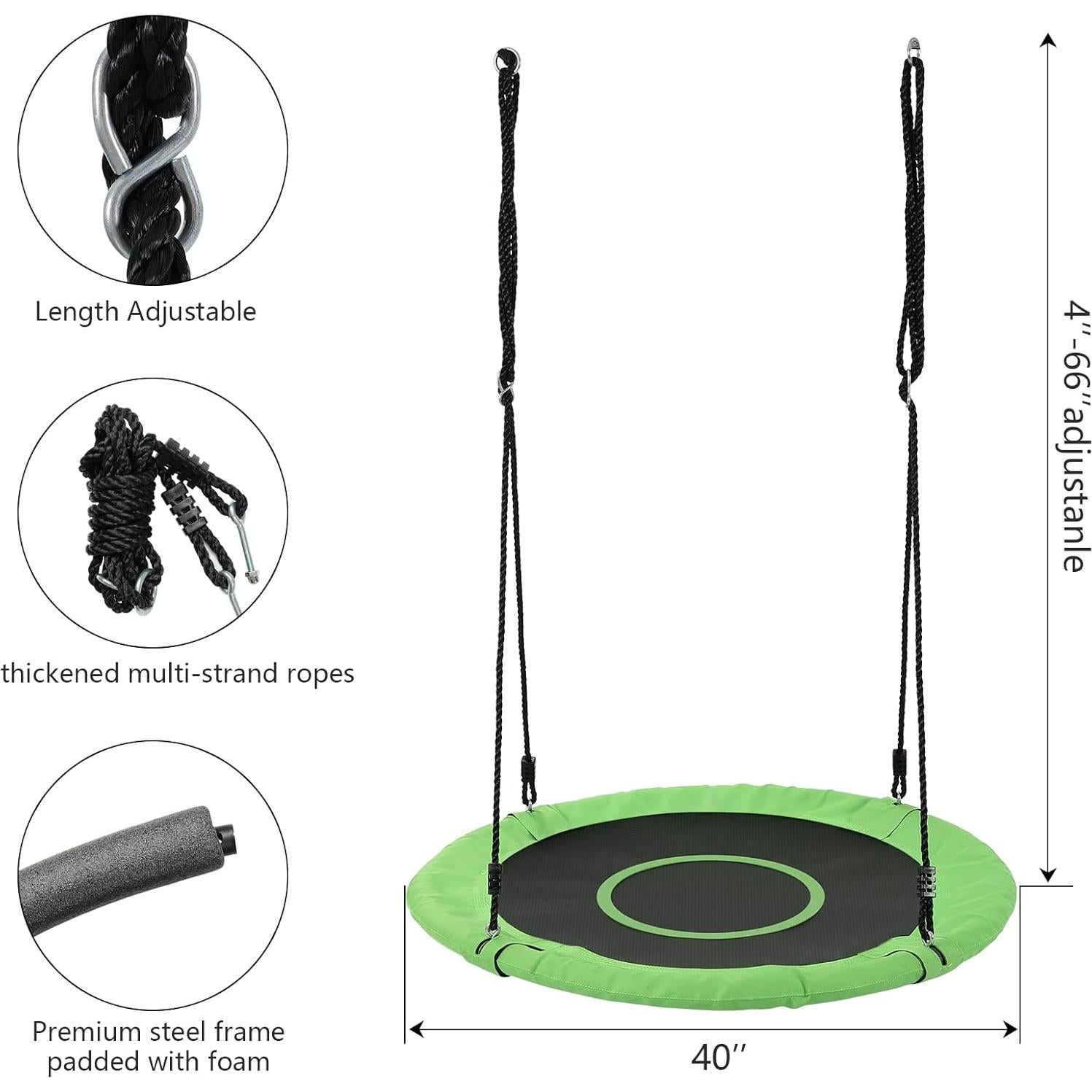 Columpio de Árbol para Niños Ihomepark 101.6 cm Verde