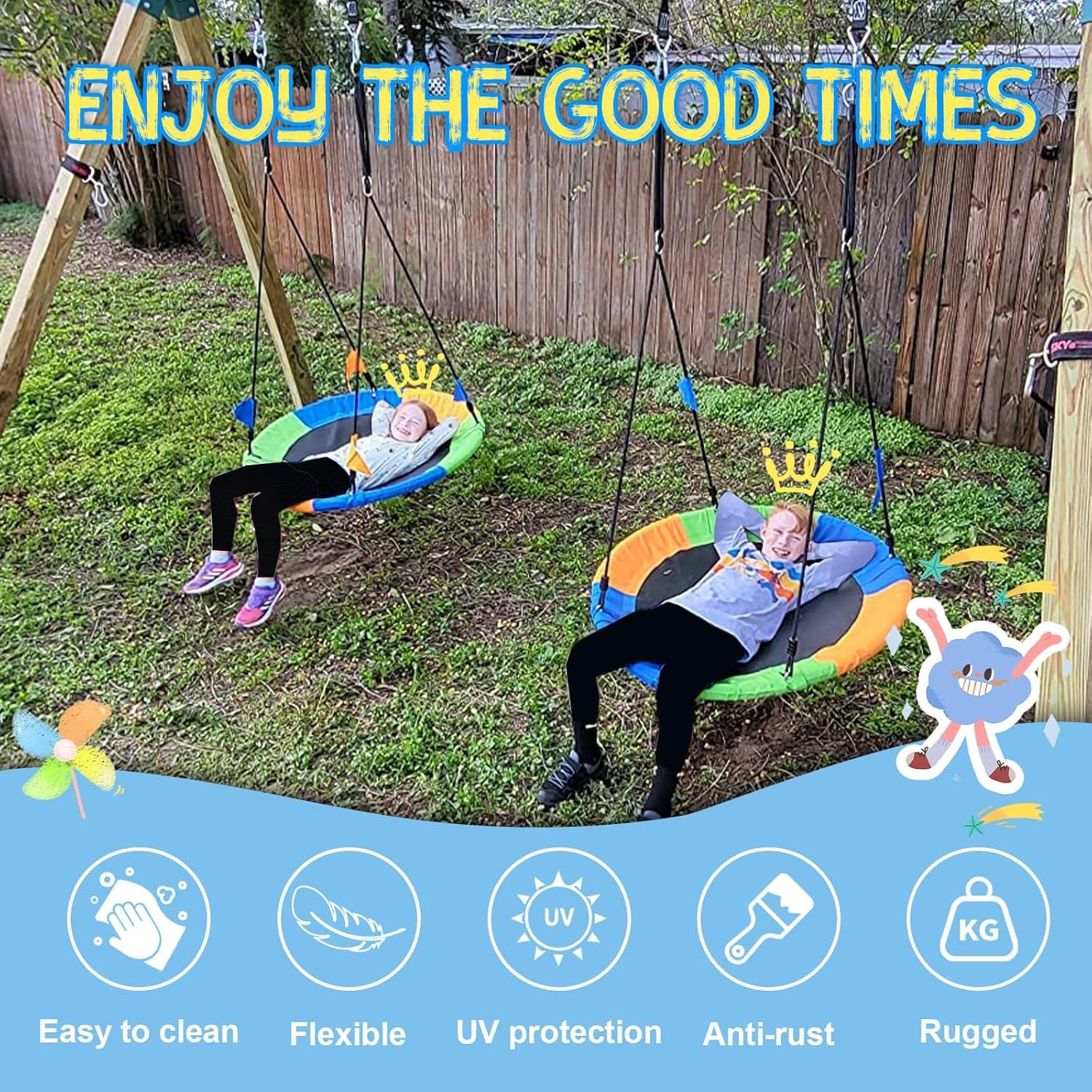 Columpio en Forma de Platillo Hishine 109 cm Arcoíris