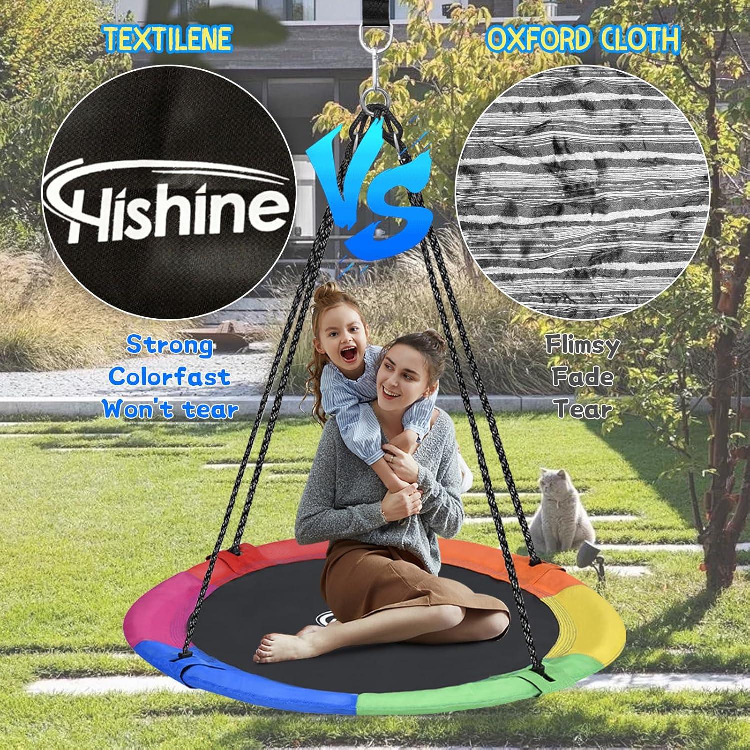 Columpio en Forma de Platillo Hishine 109 cm Arcoíris